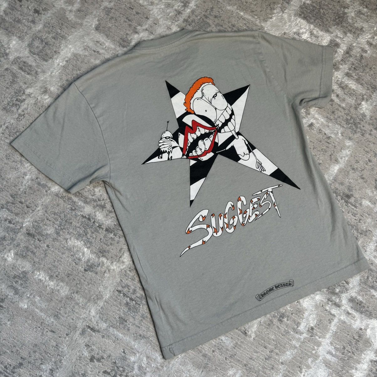 CHROME HEARTS MATTY BOY SUGGEST tシャツ M Chrome Hearts Matty Boy Grey Suggest Short Sleeve Tee - SRM
