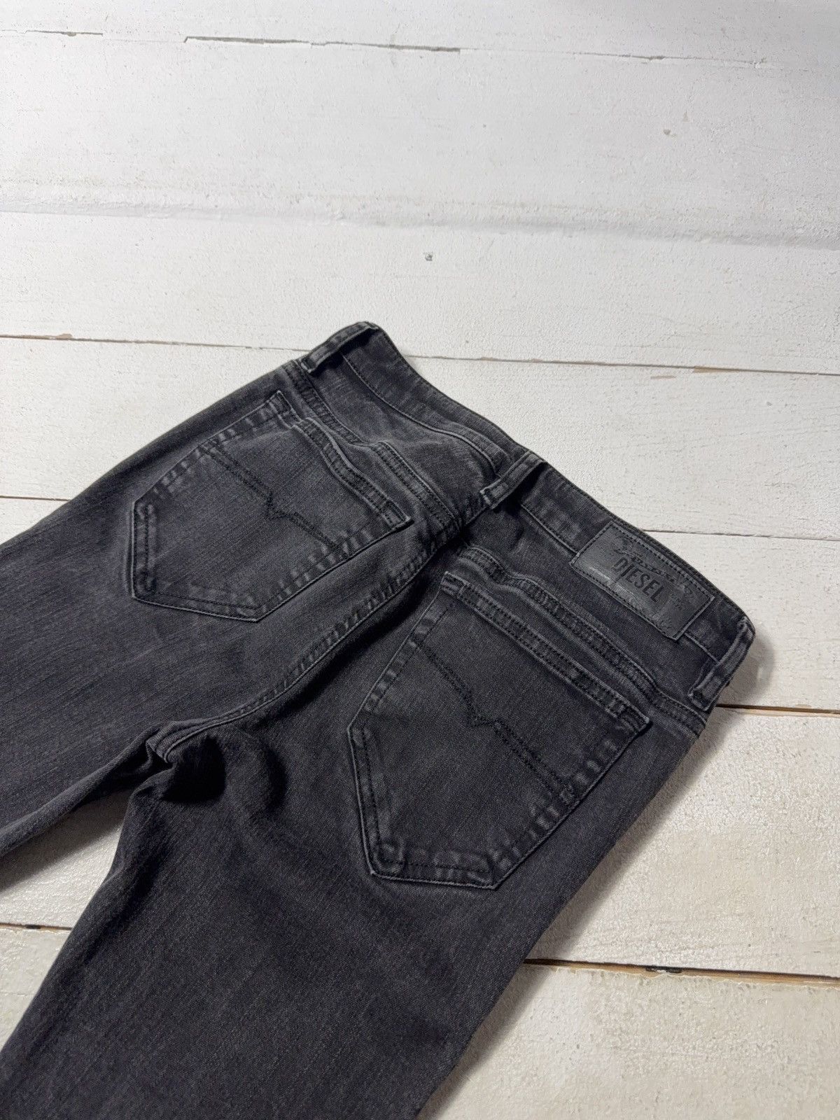 Diesel Luxury Diesel Skinzee Super Slim Skinny Black Stretch Jeans Size 27" / US 4 / IT 40 - 16 Thumbnail
