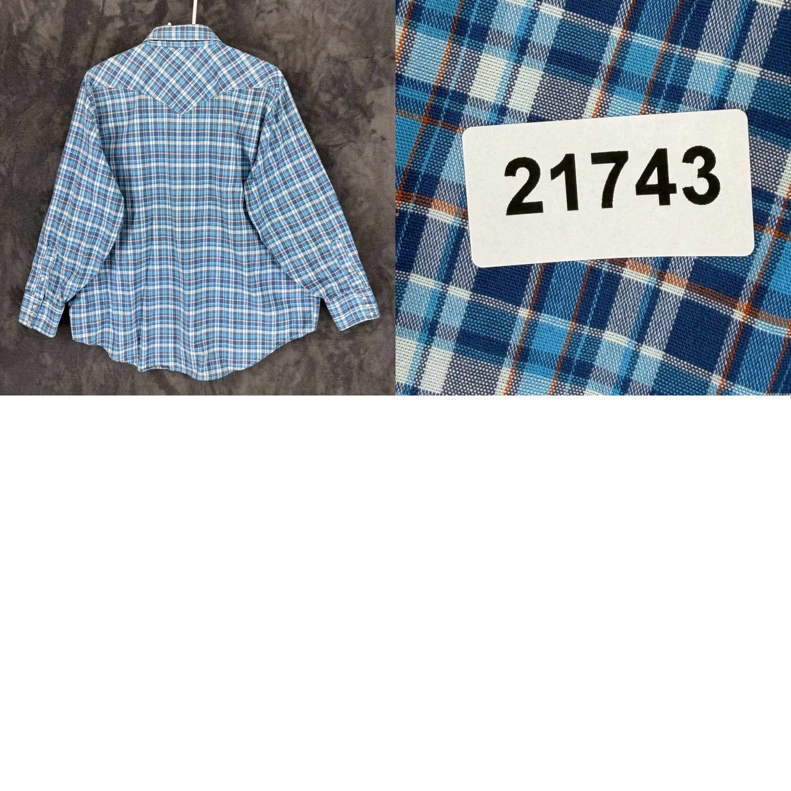 Vintage VINTAGE Big Mac Mens Shirt Western Plaid Long Sleeve Pearl Snap XXL Blue Size US XXL / EU 58 / 5 - 8 Thumbnail