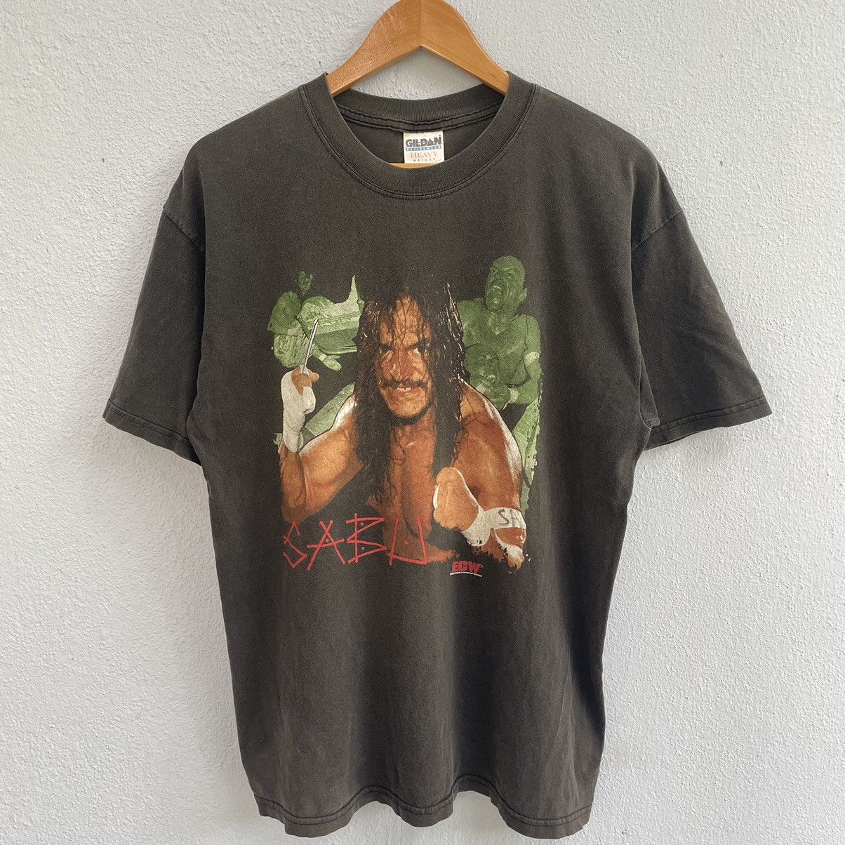 Vintage Vintage 90s ECW Sabu homicidal tshirt Size US L / EU 52-54 / 3 - 1 Thumbnail