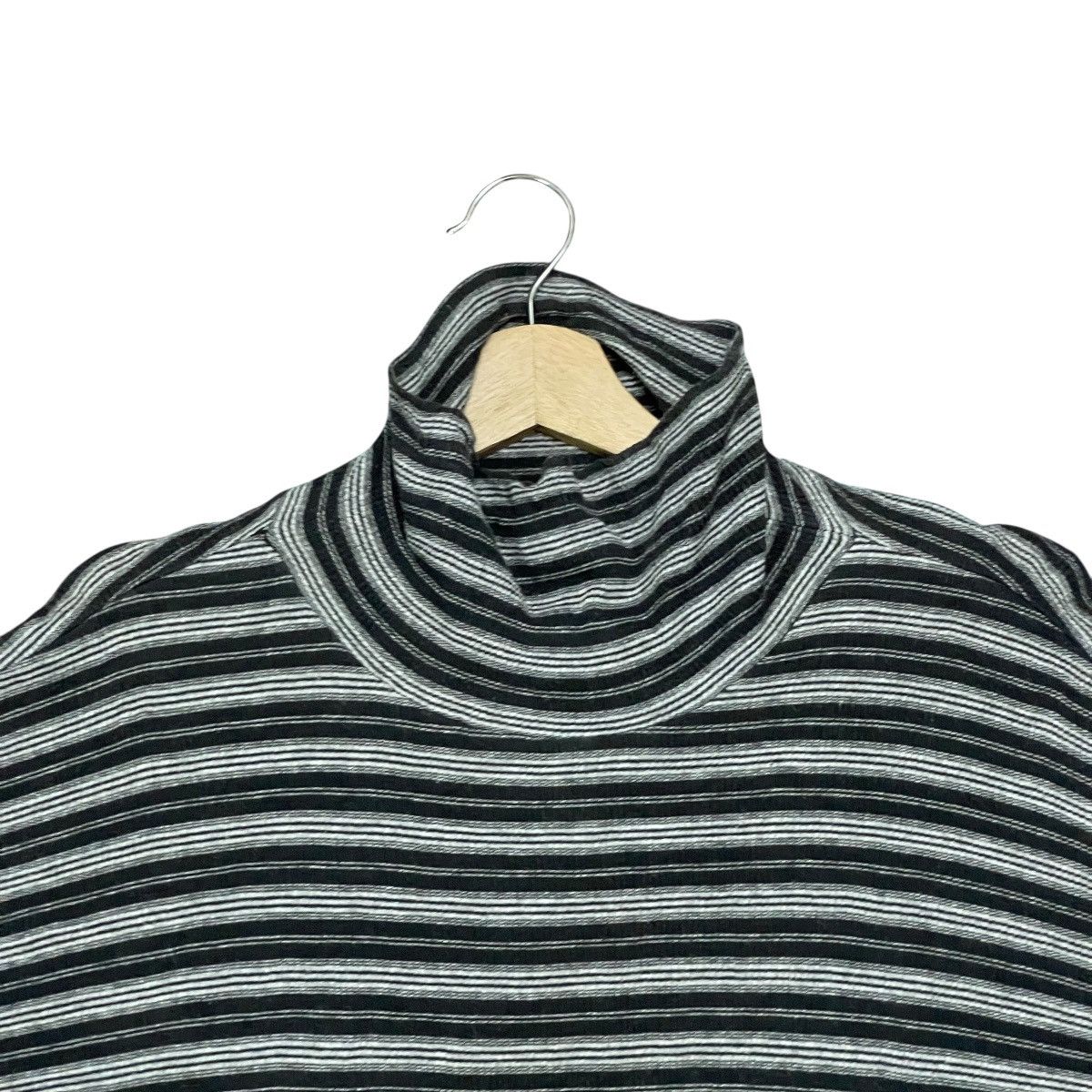 agnes b. Vintage Agnes B Homme Paris Turtleneck Stripe Long Sleeve Size US XL / EU 56 / 4 - 6 Thumbnail