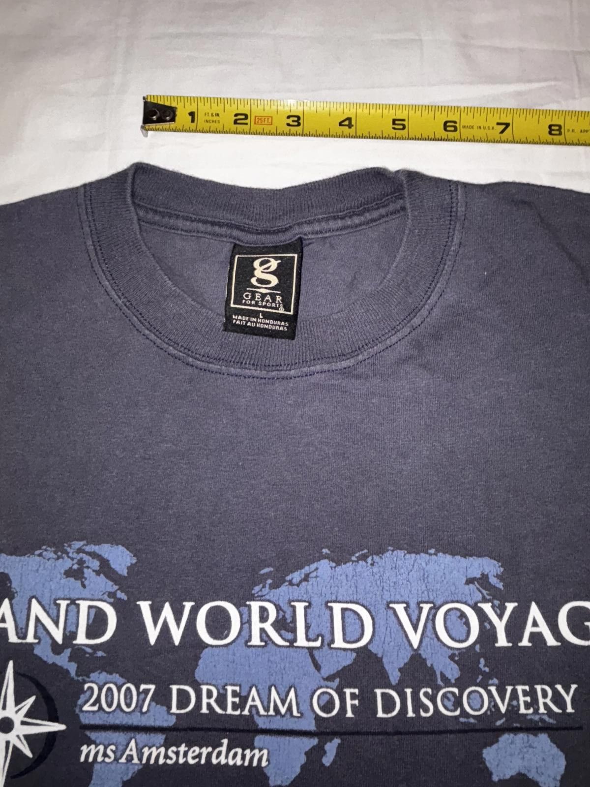 Gildan Grand World Voyage T-Shirt - 2007 Dream of Discovery Size US L / EU 52-54 / 3 - 6 Thumbnail