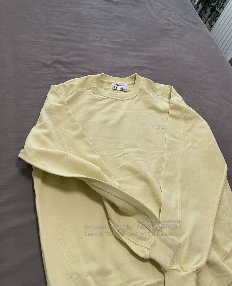 Acne Studios Acne Studios Baby Yellow Hooded Sweatshirt, Oversized Size XXS / US 00 / IT 34 - 1 Thumbnail