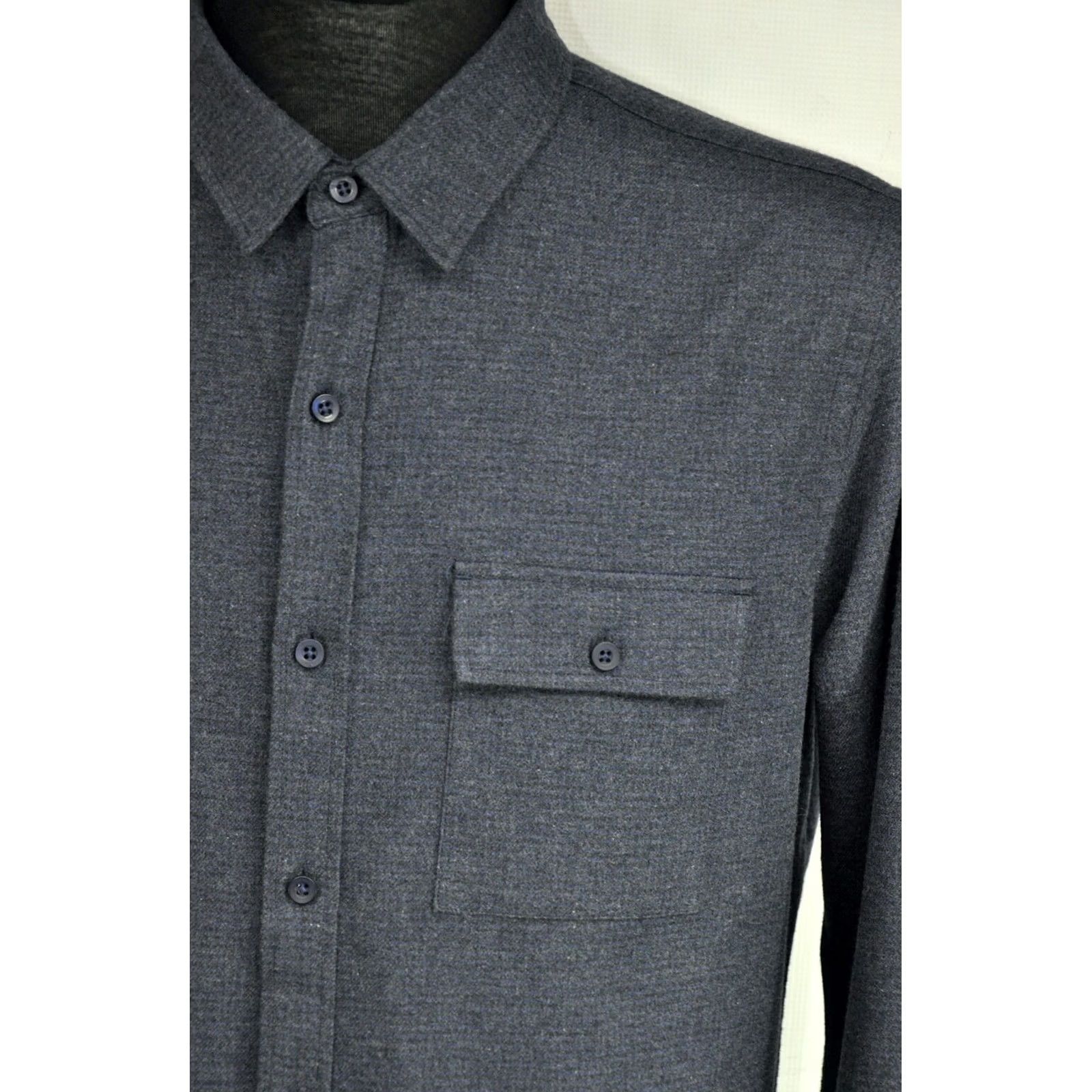 Vintage Nigel Hall Shirt Check Flannel Button-Up Pocket Gray L Mens Size US L / EU 52-54 / 3 - 3 Thumbnail