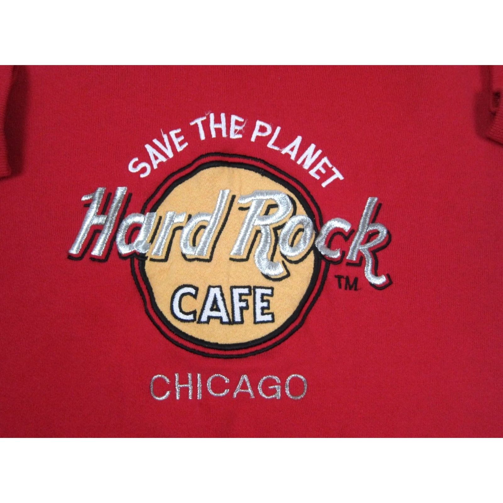 Hard Rock Cafe VINTAGE Hard Rock Cafe Sweatshirt Mens XL Red Chicago Made in USA Size US XL / EU 56 / 4 - 2 Thumbnail