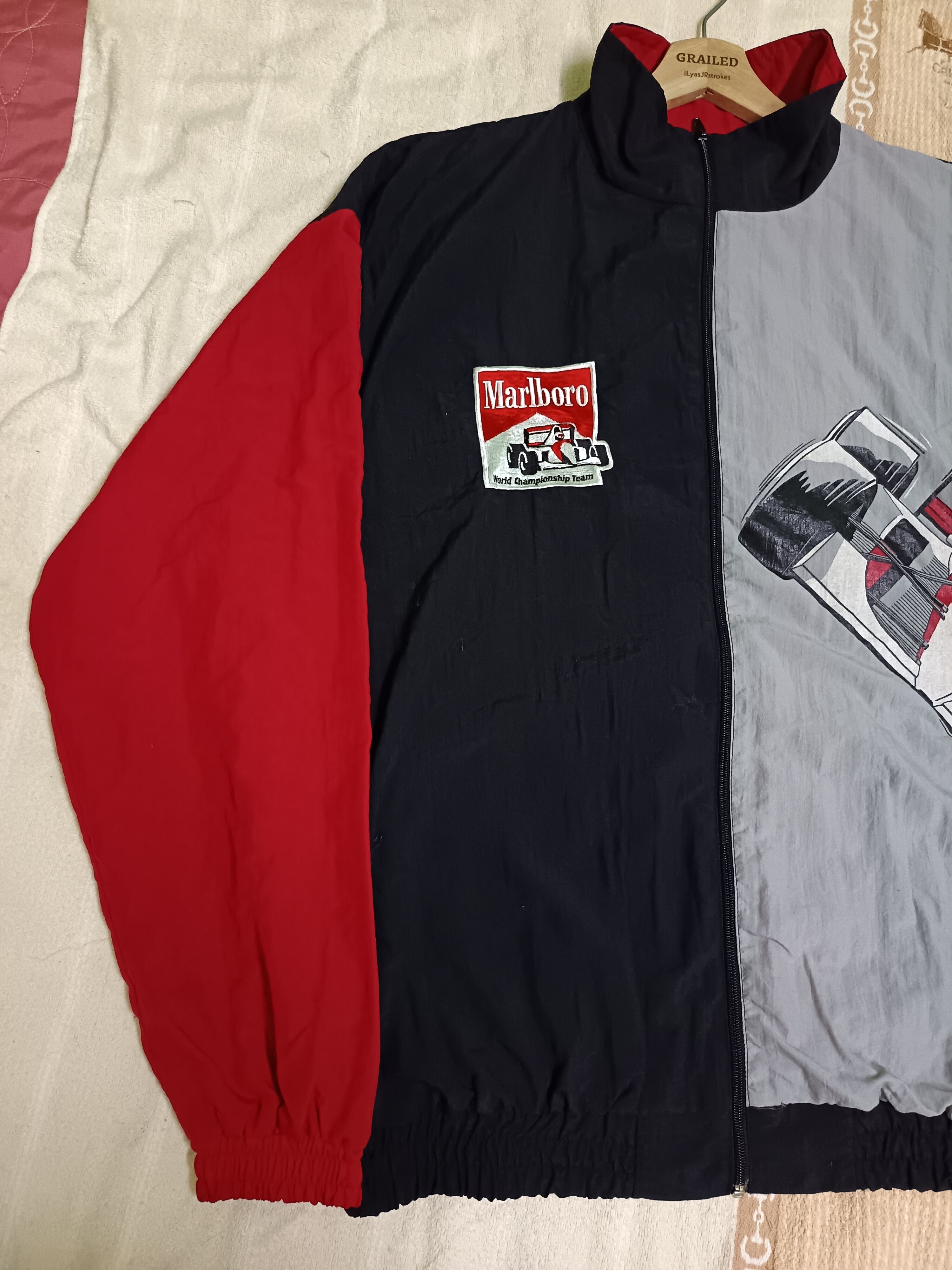 Marlboro Vintage Marlboro World Champion Team F1 Bomber Jacket Size US L / EU 52-54 / 3 - 2 Thumbnail
