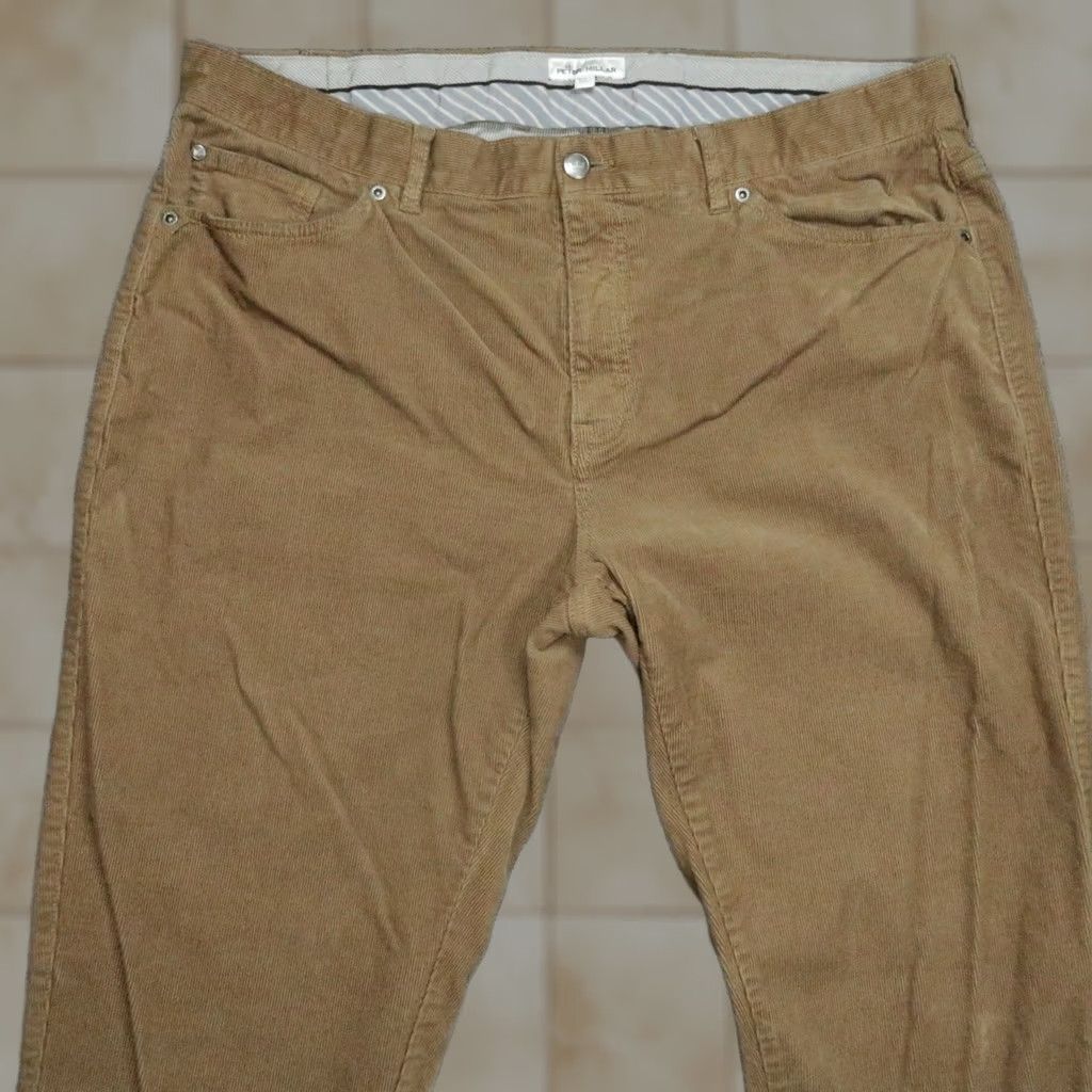 Peter Millar Peter Millar Pants Mens 38x31 Brown Corduroy 5-Pocket Straight Front Flat Front Chino Regular Trousers Size US 38 / EU 54 - 1 Thumbnail