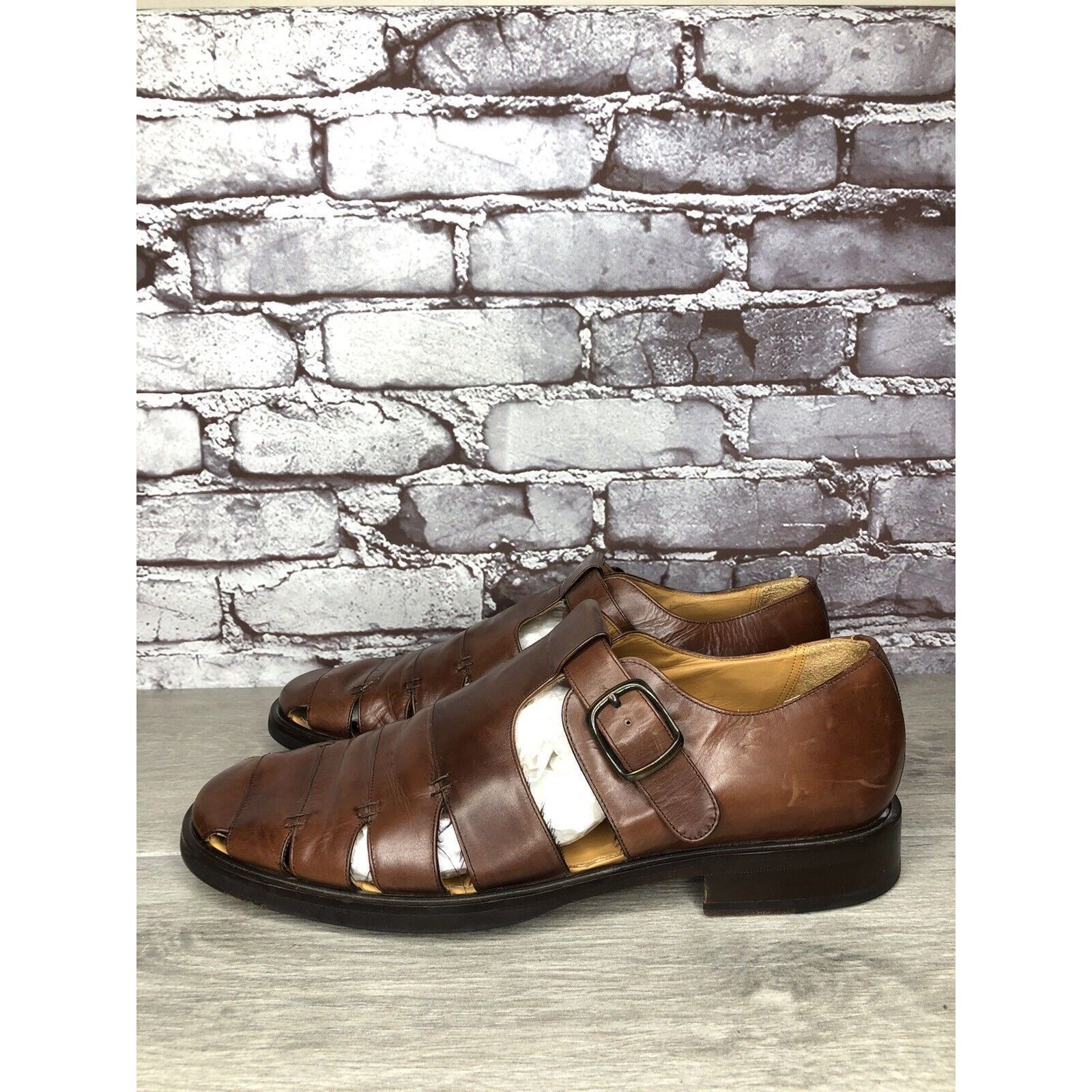 Mezlan Mezlan Diablo Brown Leather Fisherman Strap Casual Sandals M Size US 11 / EU 44 - 20 Thumbnail