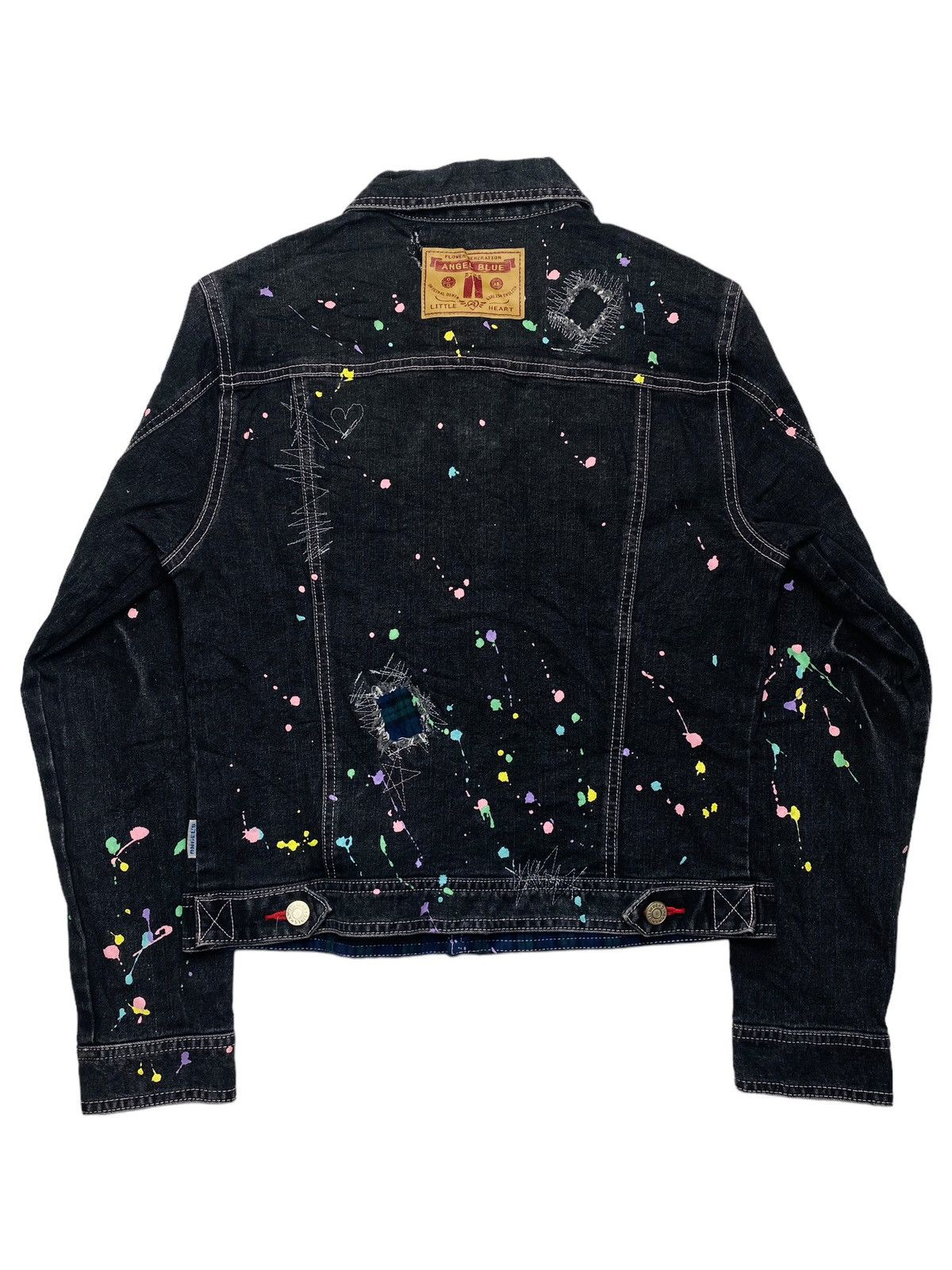 Angel Blue 2000s Angel Blue - Distressed Painter Denim Jacket Size US M / EU 48-50 / 2 - 2 Thumbnail