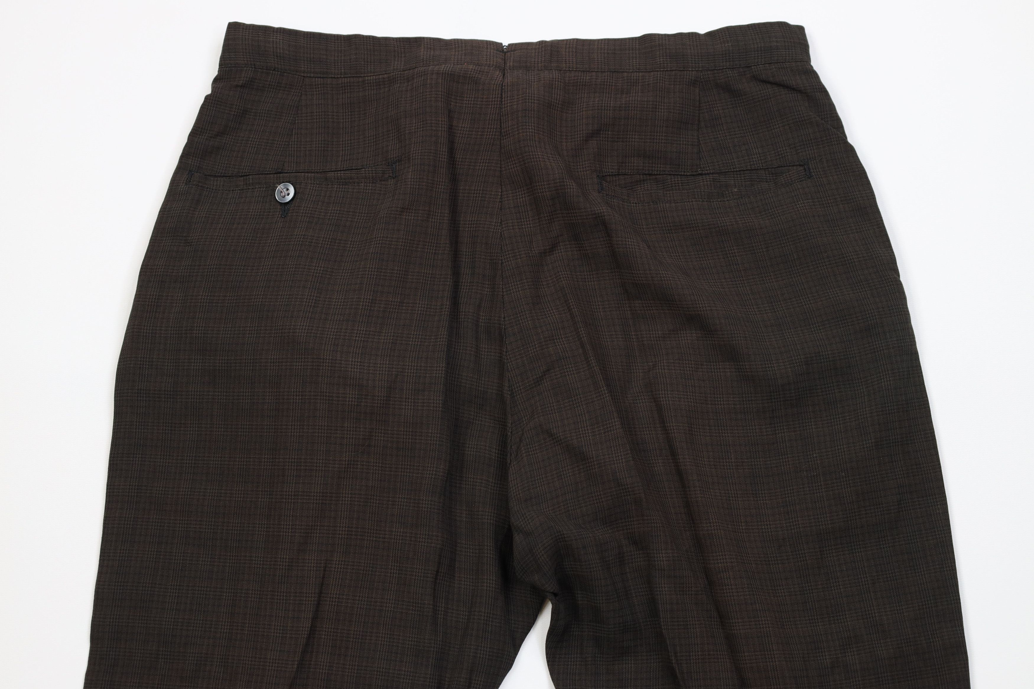 Vintage Vintage 50s Streetwear Rayon Gabardine Chino Pants Plaid Size US 32 / EU 48 - 10 Thumbnail