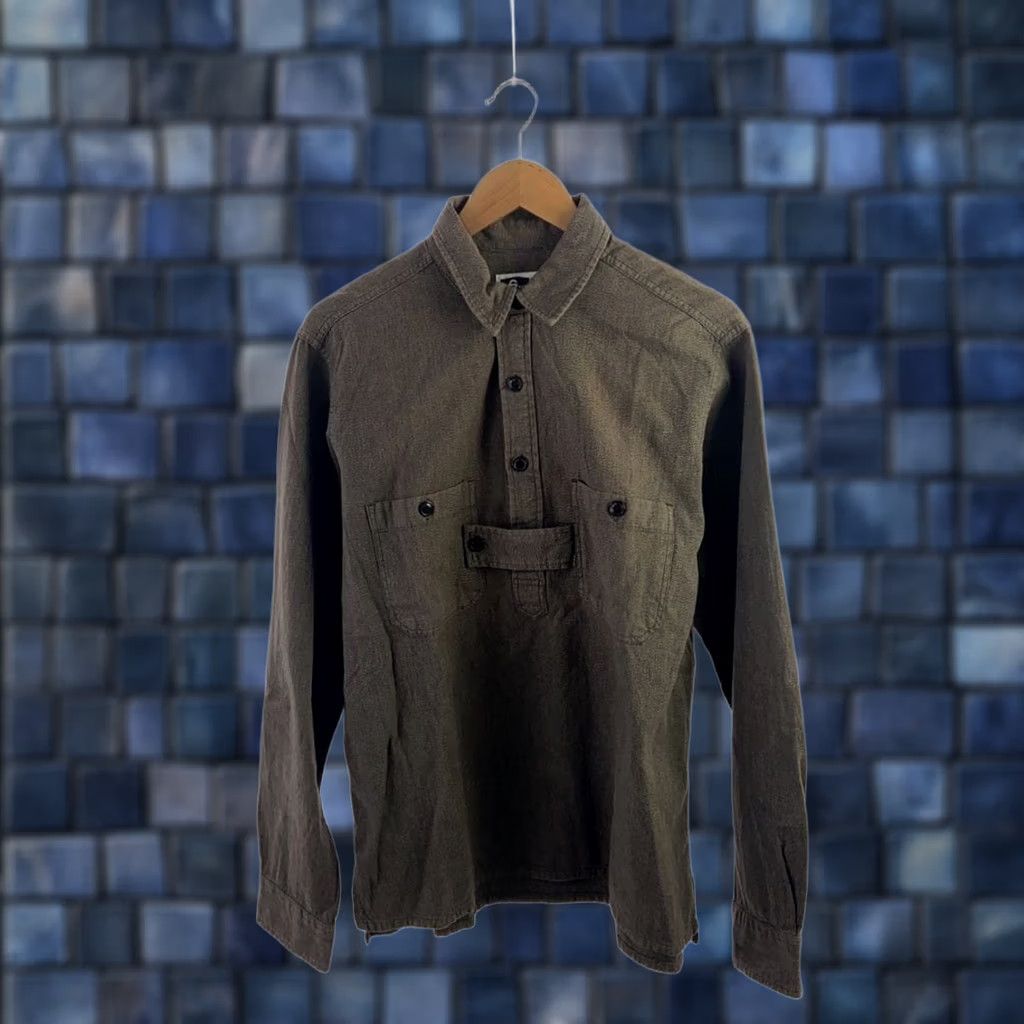 Engineered Garments Engineered Garments Shirt Mens L Brown Men Half Button Long Sleeve Size Cotton USED Size US L / EU 52-54 / 3 - 1 Thumbnail