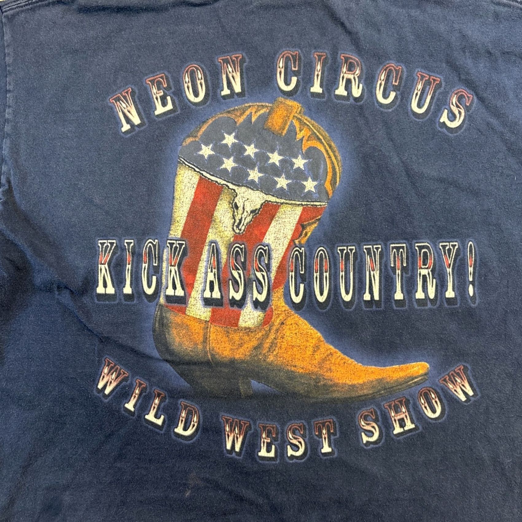 Hanes VINTAGE Brooks & Dunn Neon Circus Wild West Show T Shirt XL Blue Mens Non-Specific (pre-owned) Size US XL / EU 56 / 4 - 7 Thumbnail