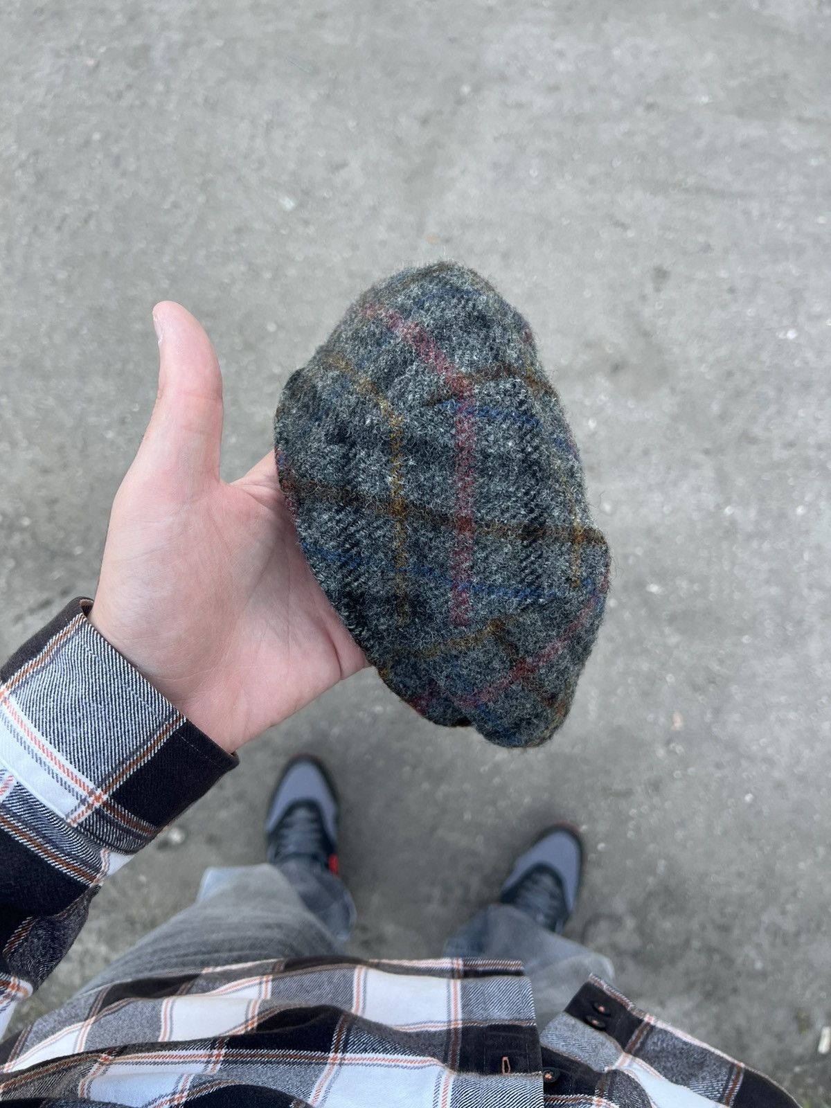 Harris Tweed × Vintage VERY RARE HARRIS TWEED KNIT RETRO CAP ENGLAND STYLE 90s Y2K Size ONE SIZE - 3 Thumbnail