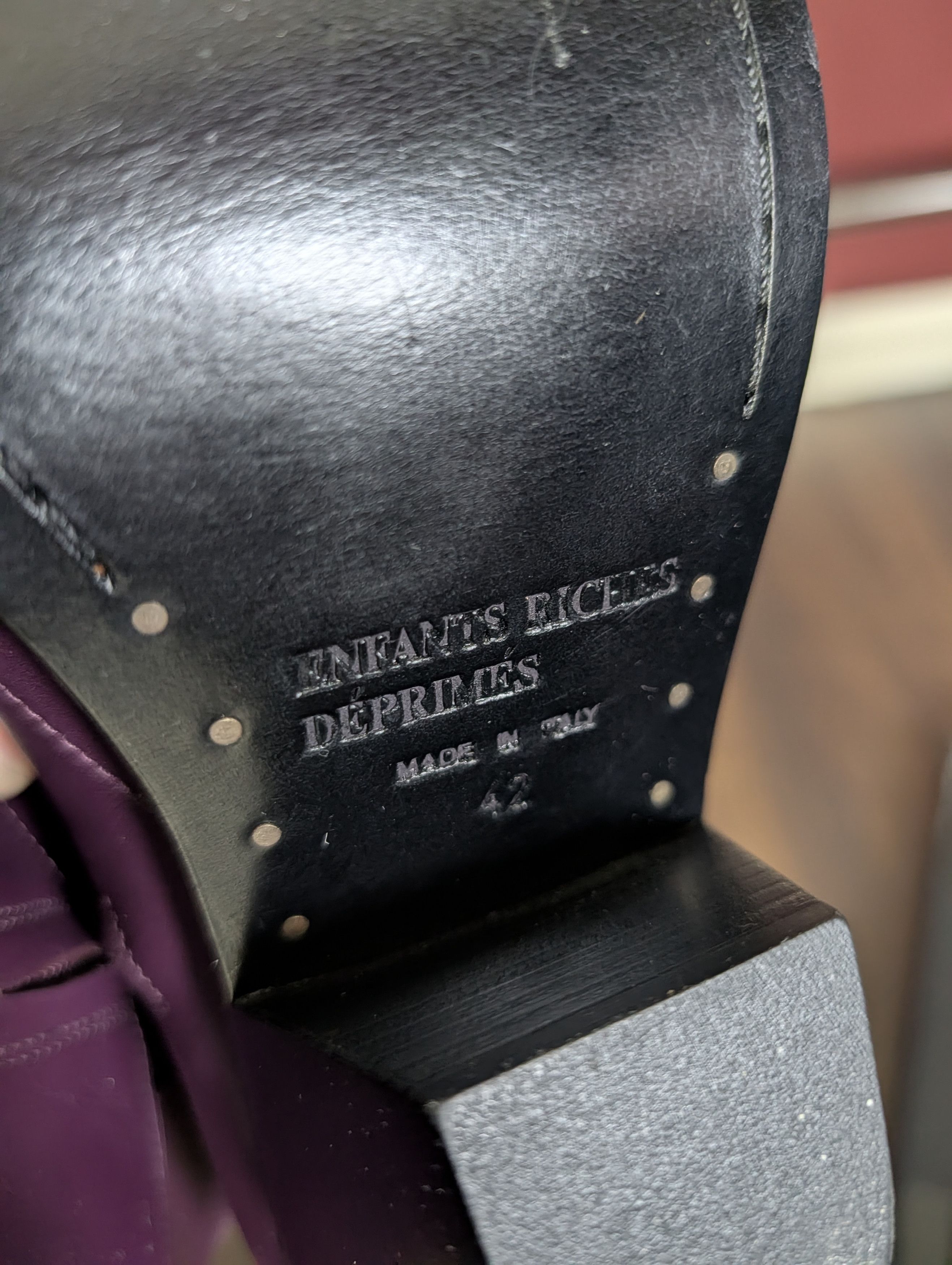 Enfants Riches Deprimes CRAZY RARE Midnight Cowboy Boots Eggplant Knee High 42 Size US 9 / EU 42 - 9 Thumbnail