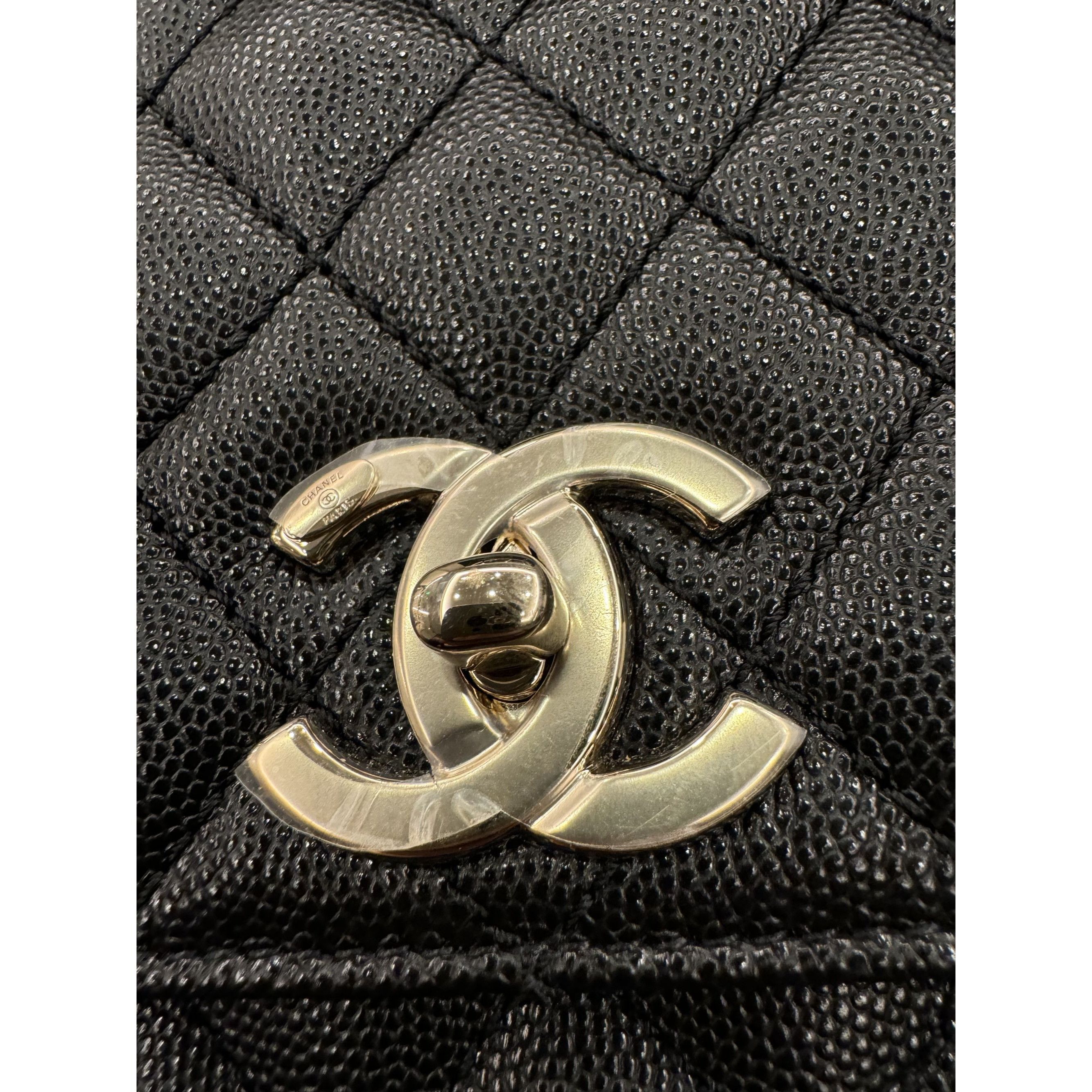 Chanel Chanel Large Flap Bag with Top Handle Grained Calfskin & Gol Size ONE SIZE - 19 Thumbnail