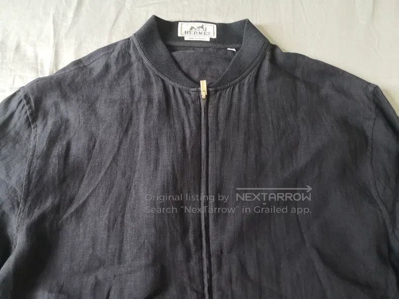 Hermes Hermes Men's Linen Jacket, 100% Linen Fabric, Navy, Lightw Size US L / EU 52-54 / 3 - 2 Thumbnail