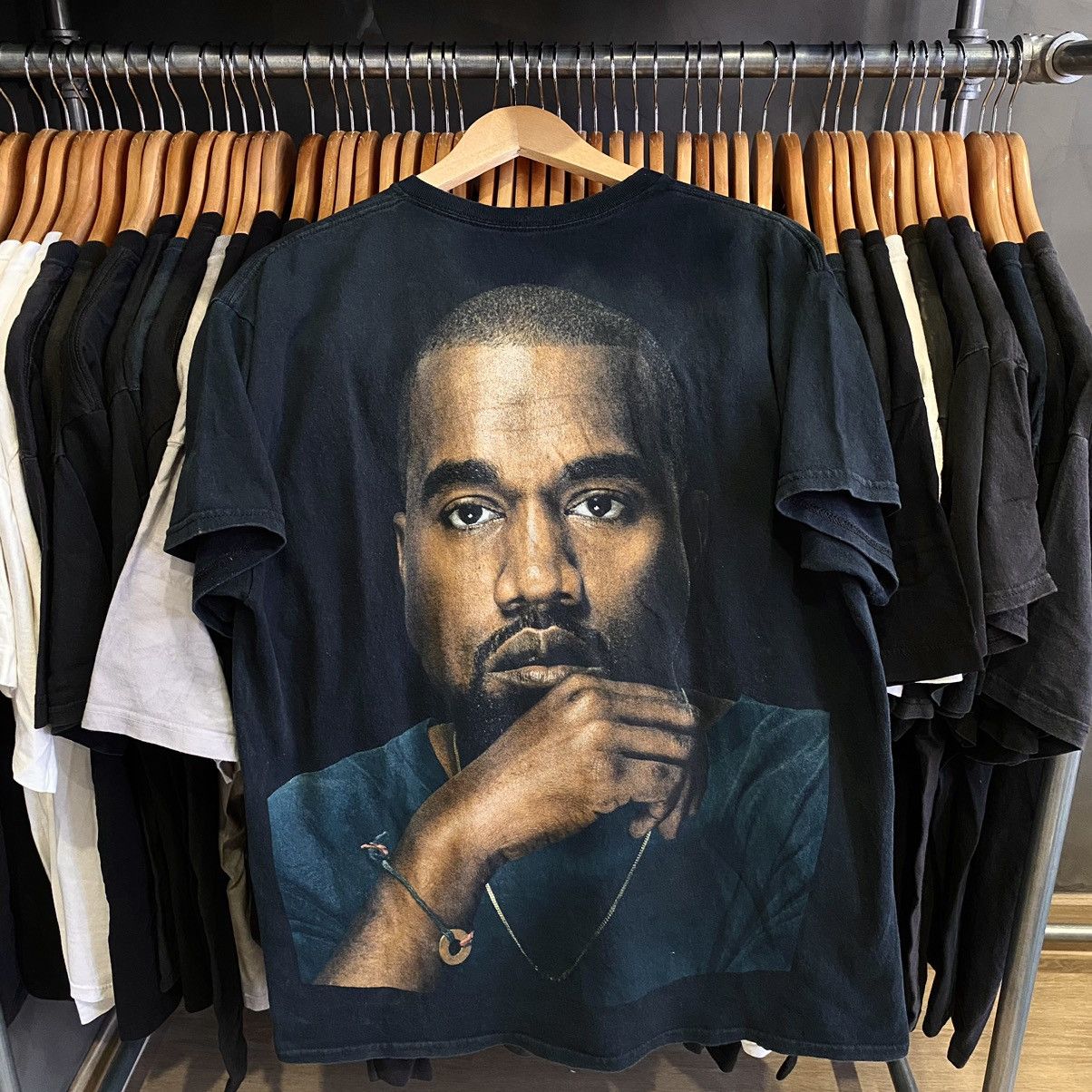 Kanye West × Rap Tees × Tee Shirt Kanye West - Yeezus Big Face | Grailed