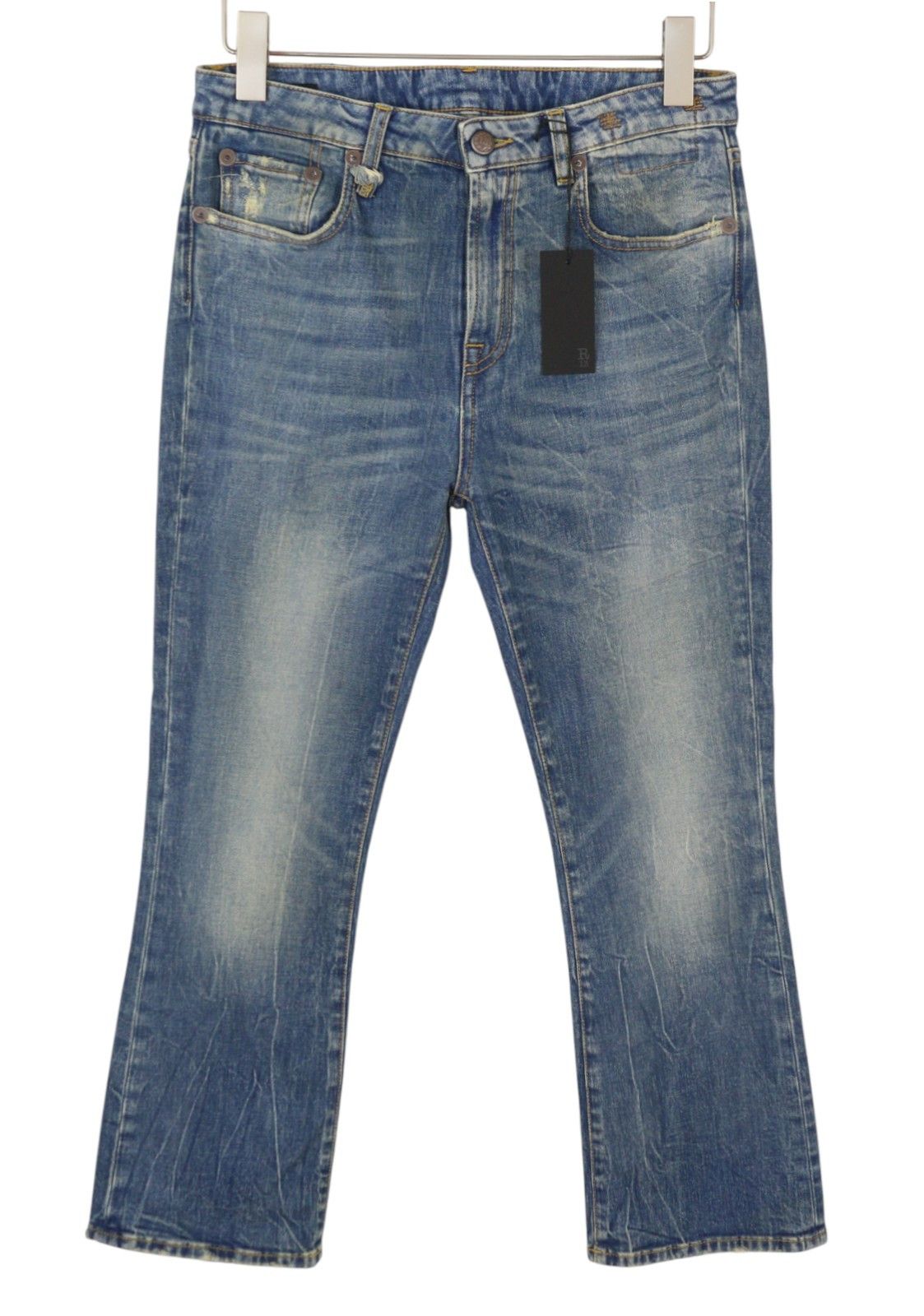 R13 KICK FIT 28 Kelly Stretch Faded Cropped PS26 89043 Size 28" / US 6 / IT 42 - 2 Thumbnail