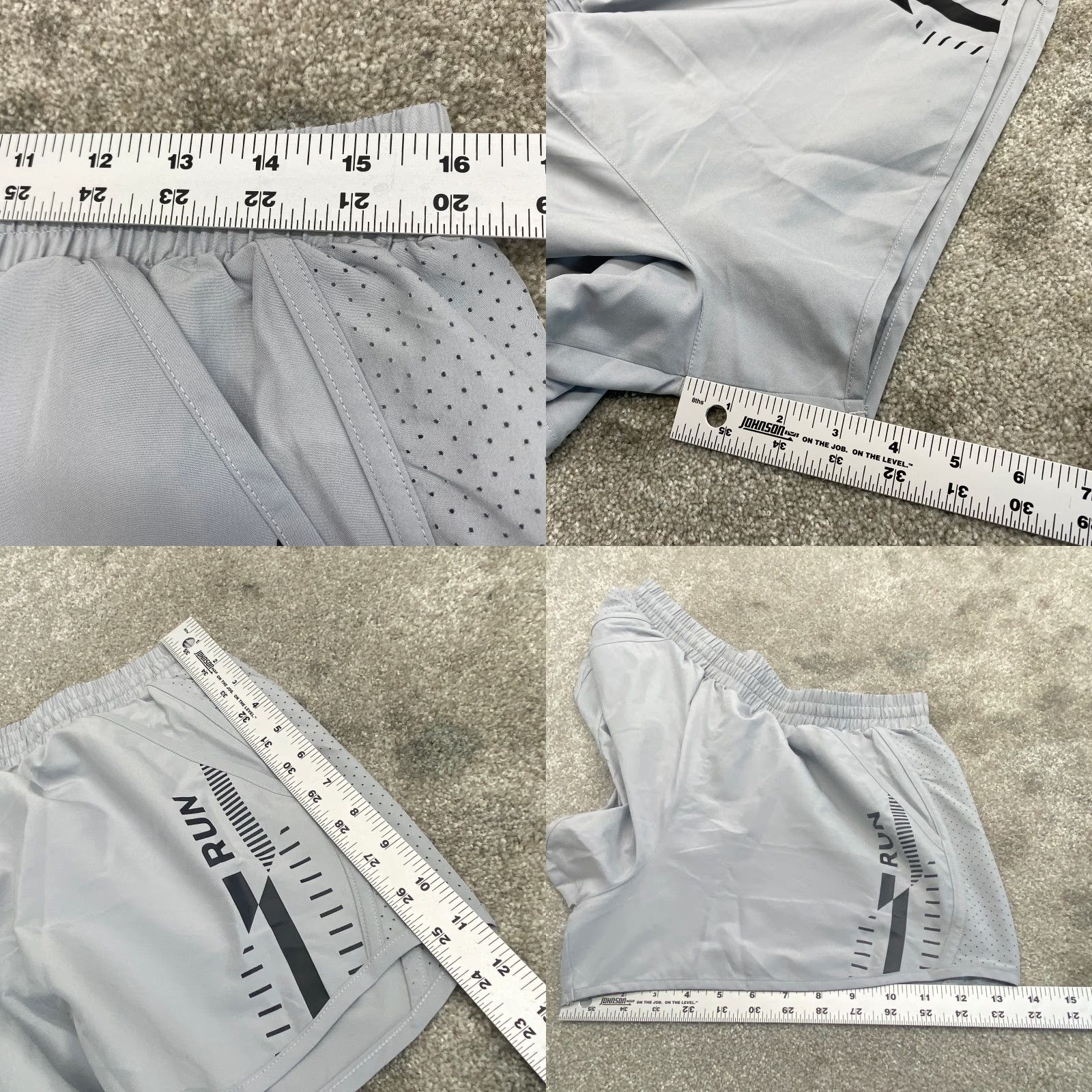 Under Armour Under Armour Running Shorts Womens Large Gray Lightweight Heatgear Fitted 6610 Size 24" / US 00 / IT 34 - 8 Thumbnail