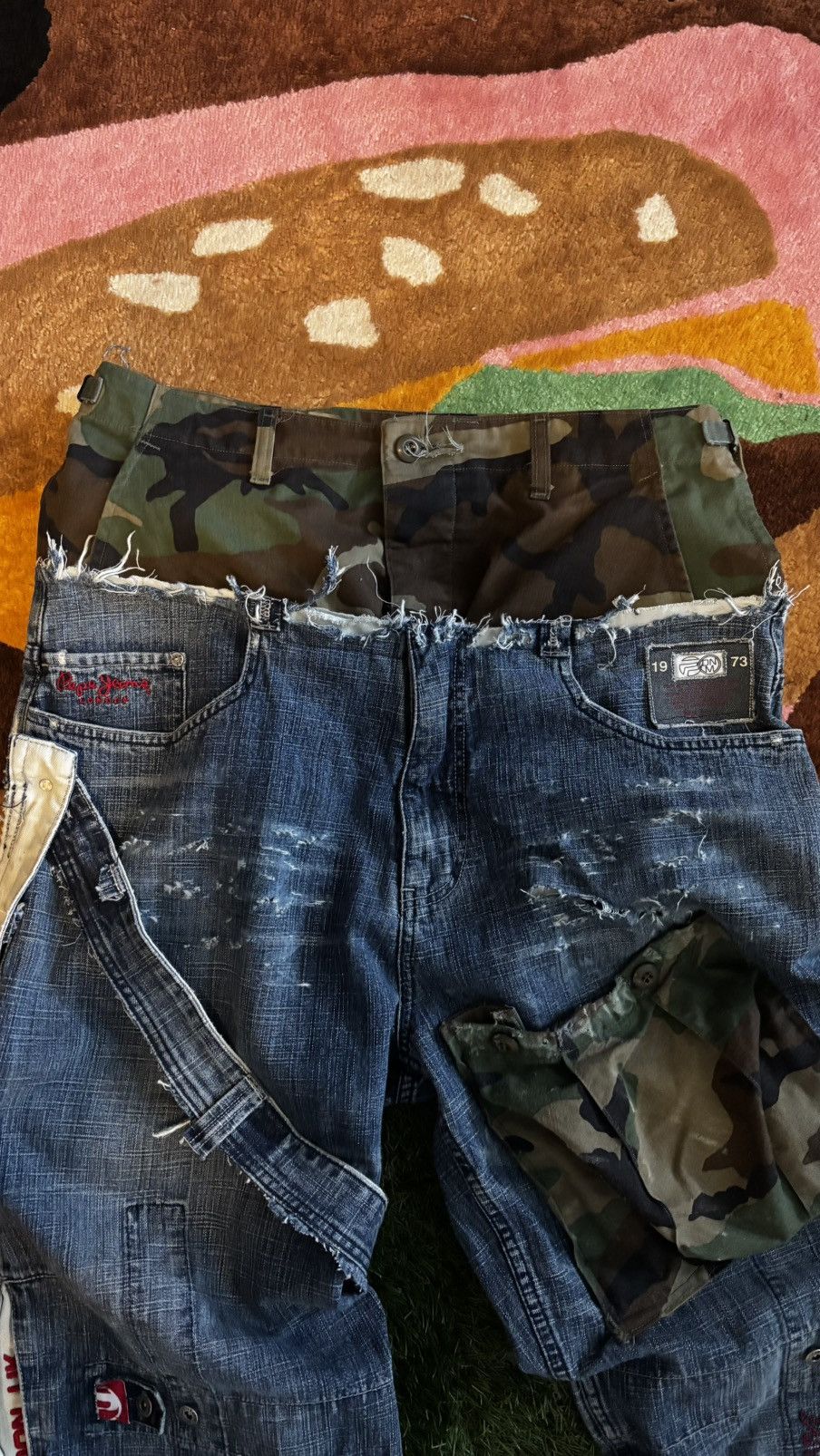 Vintage Custom double jeans Size US 32 / EU 48 - 2 Thumbnail