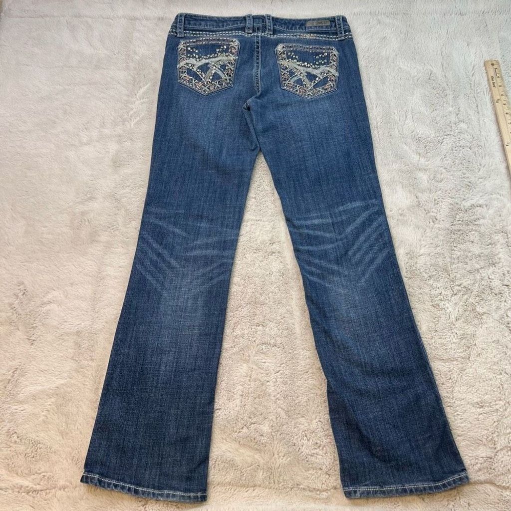 Wrangler Wrangler Rock 47 Bootcut Low Rise Jeans Womens 30x32 Blue Size 30" / US 8 / IT 44 - 1 Thumbnail