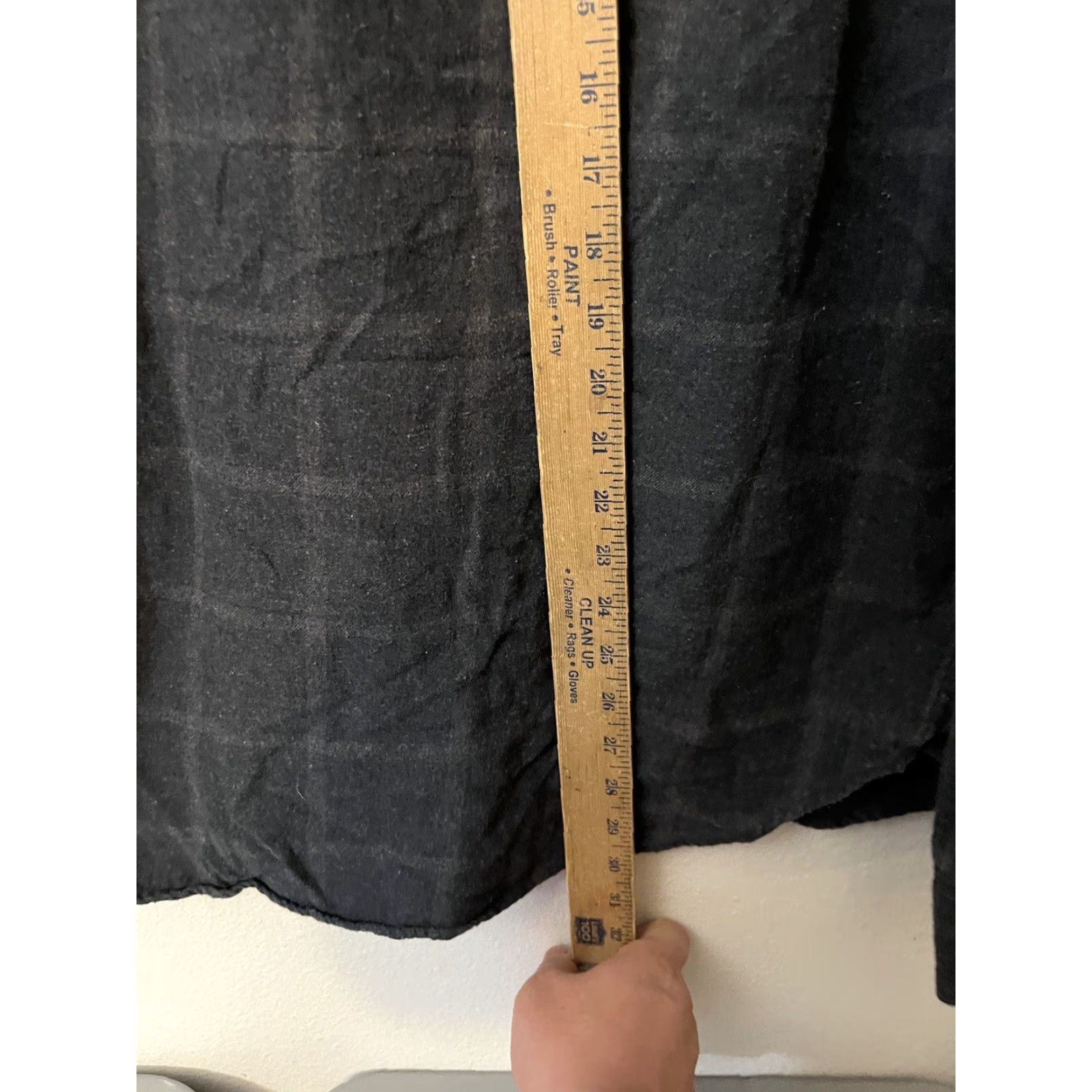 Old Navy Old Navy Shirt Men’s XL Regular Dark Gray Plaid Button-Down Flannel Knit Cotton Blend Top Cuff Barrel Sleeve Long Sleeve Vintage No Size 46R - 4 Thumbnail