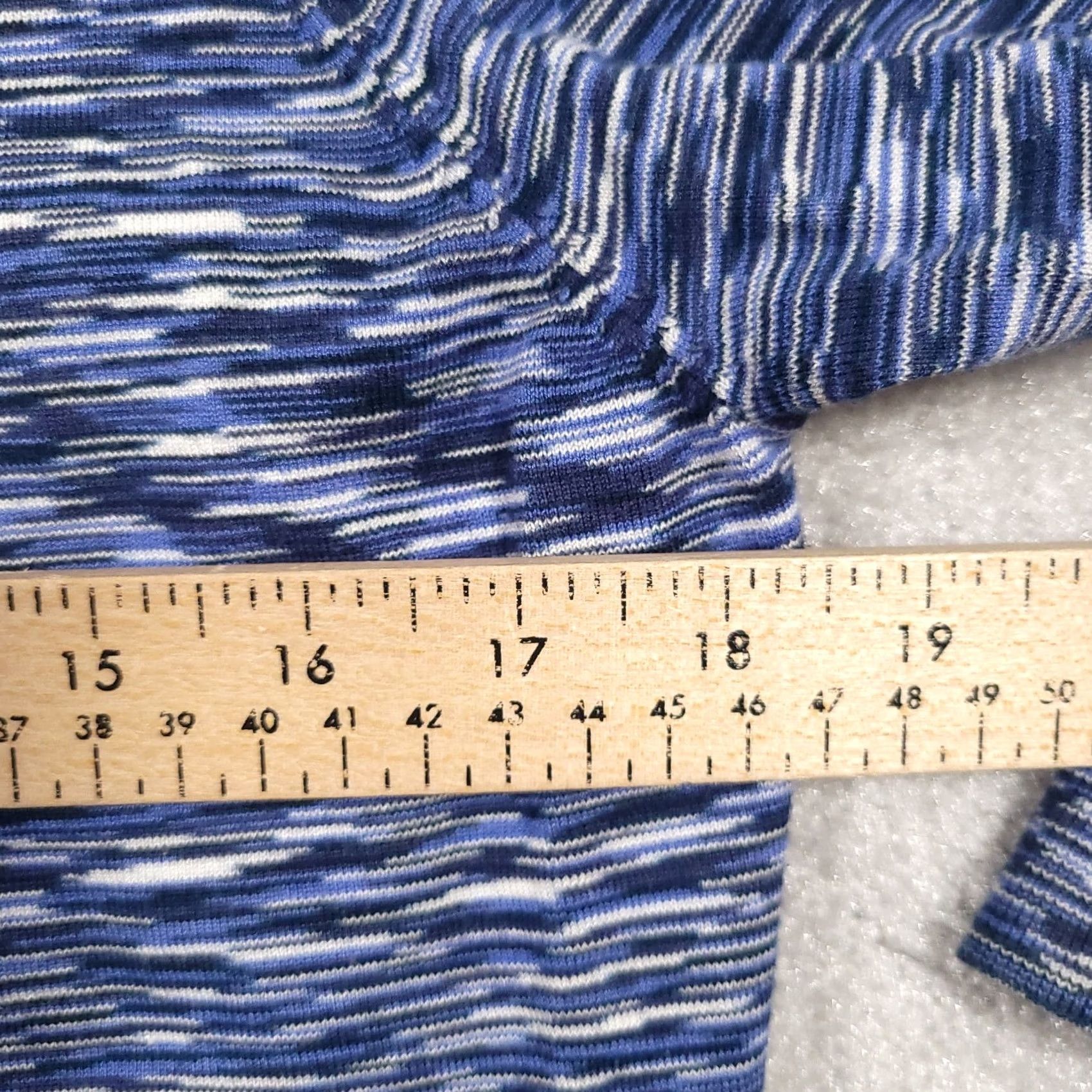 Vintage Relativity Womens Blue Striped Shirt Size Large Button Up Scoop Neck Long Sleeve Size L / US 10 / IT 46 - 4 Thumbnail
