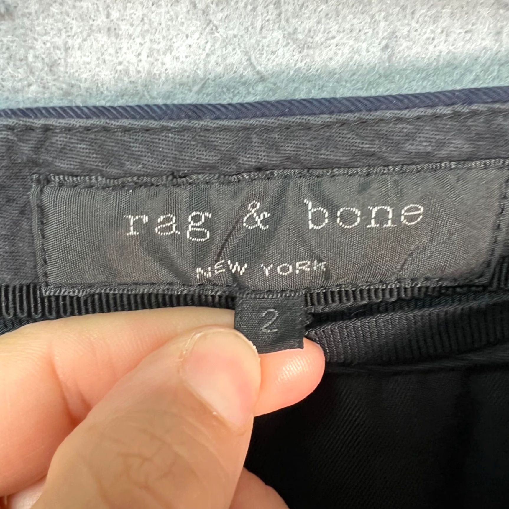 Rag & Bone rag & bone Womens Size 2 Blue Viscose Pleated Tapered Leg Pants Size 28" / US 6 / IT 42 - 3 Thumbnail