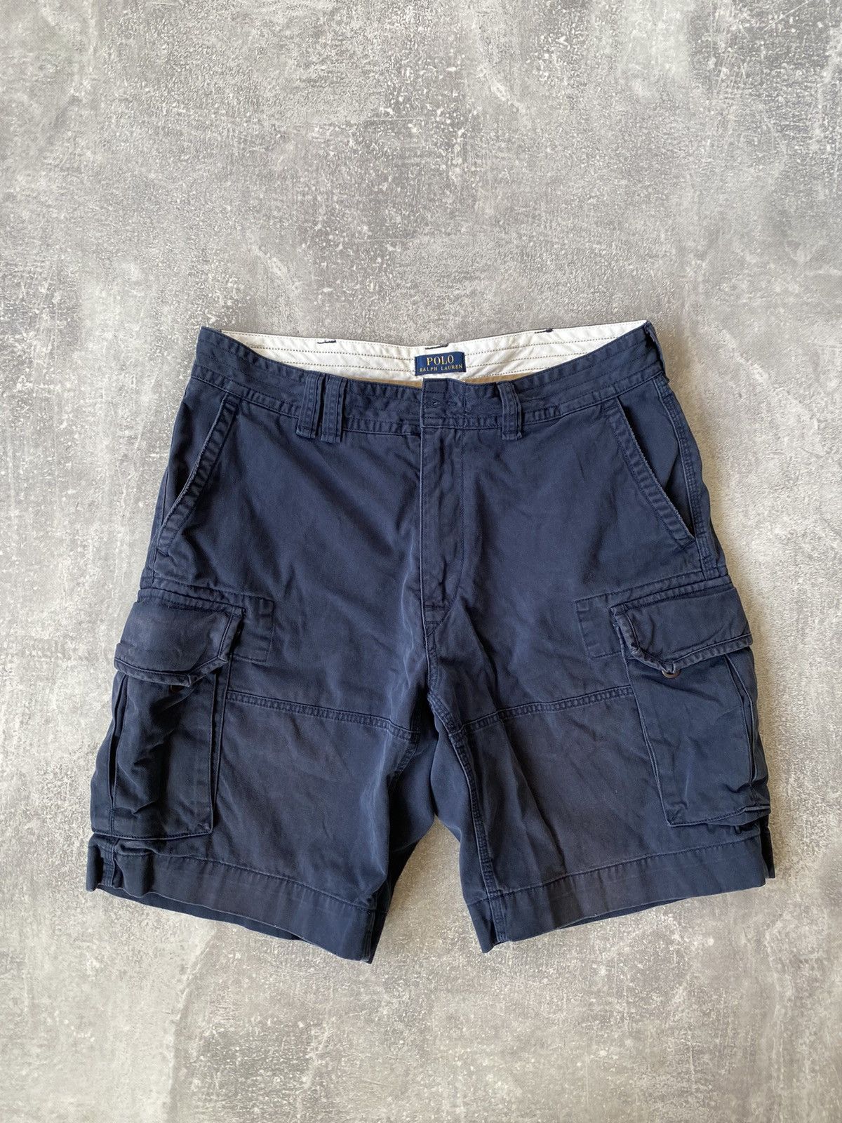 Polo Ralph Lauren × Vintage Polo Ralph Lauren Cargo Shorts Pockets Distressed Size US 36 / EU 52 - 2 Thumbnail