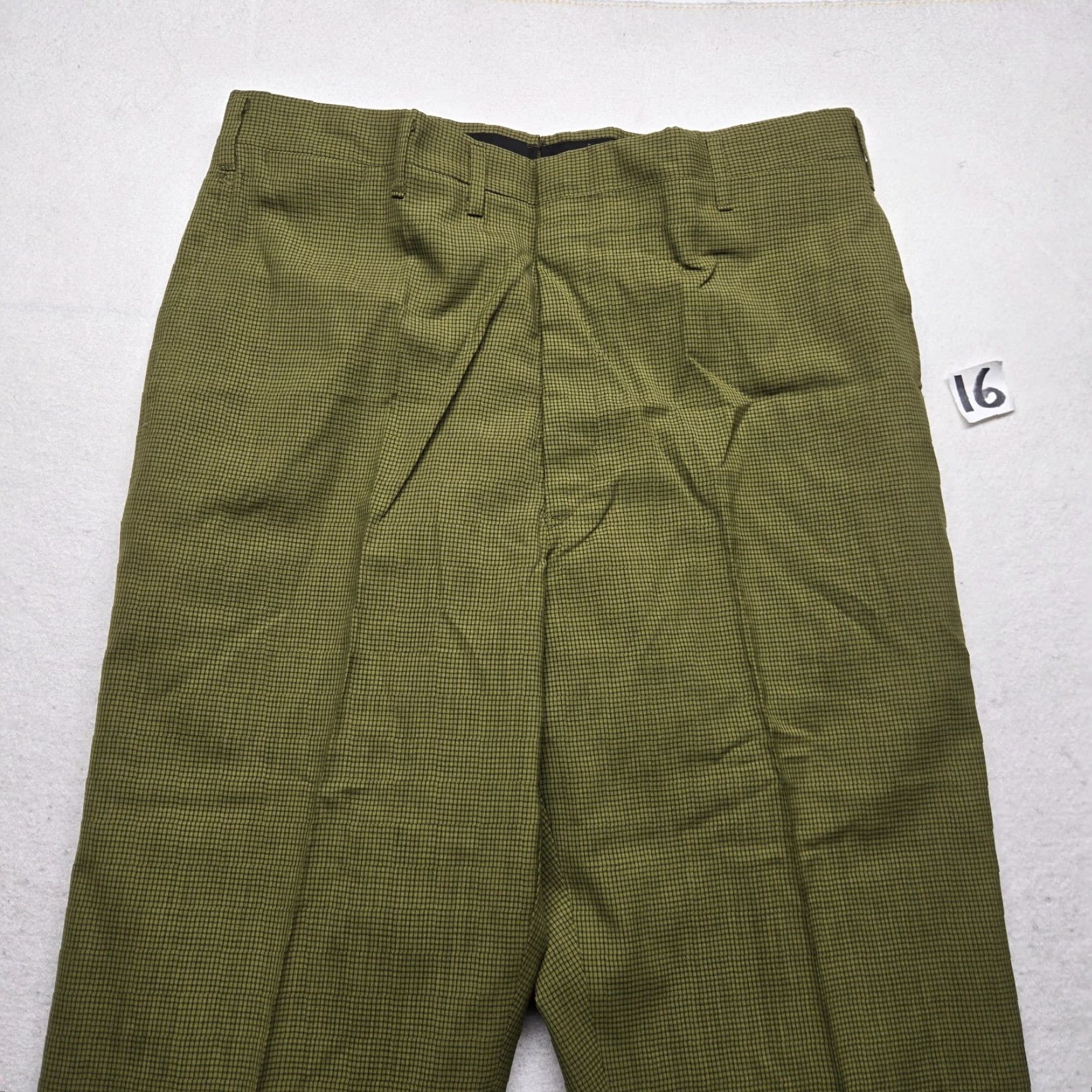 Vintage VINTAGE Pants Men 34x38 Brown Polyester Wool Dress Pants 80s Mid-Century Flannel Glen Plaid Autumn Spring Fall clothes Size US 34 / EU 50 - 3 Thumbnail