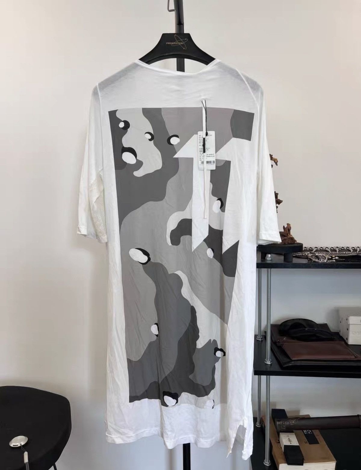 11 By Boris Bidjan Saberi 11ByBBS Camouflage Print & Mesh-Panel Cotton T-Shirt Size US XXL / EU 58 / 5 - 1 Thumbnail