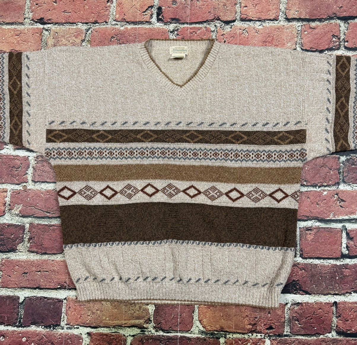 St. Johns Bay Vintage St. John’s Bay Geometric Aztec Knit Sweater V-Neck Size US XL / EU 56 / 4 - 2 Thumbnail