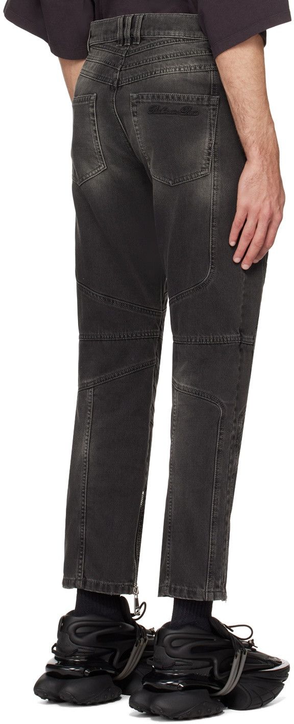 Balmain o1y0625 Denim Pant in Lead Size 34" / US 12 / IT 48 - 3 Thumbnail