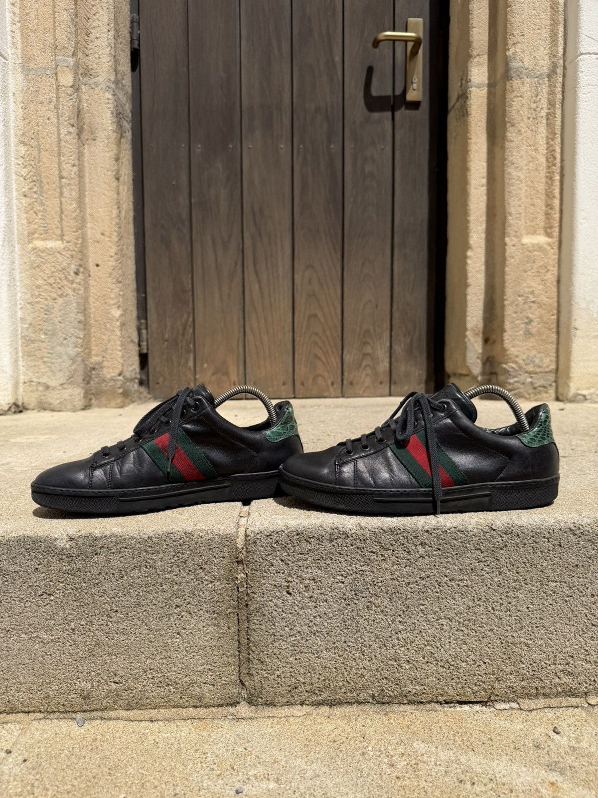 Gucci Gucci Ace Leather Luxury Low-Top Sneakers Hype Rare Old Mone Size US 8 / IT 38 - 4 Thumbnail
