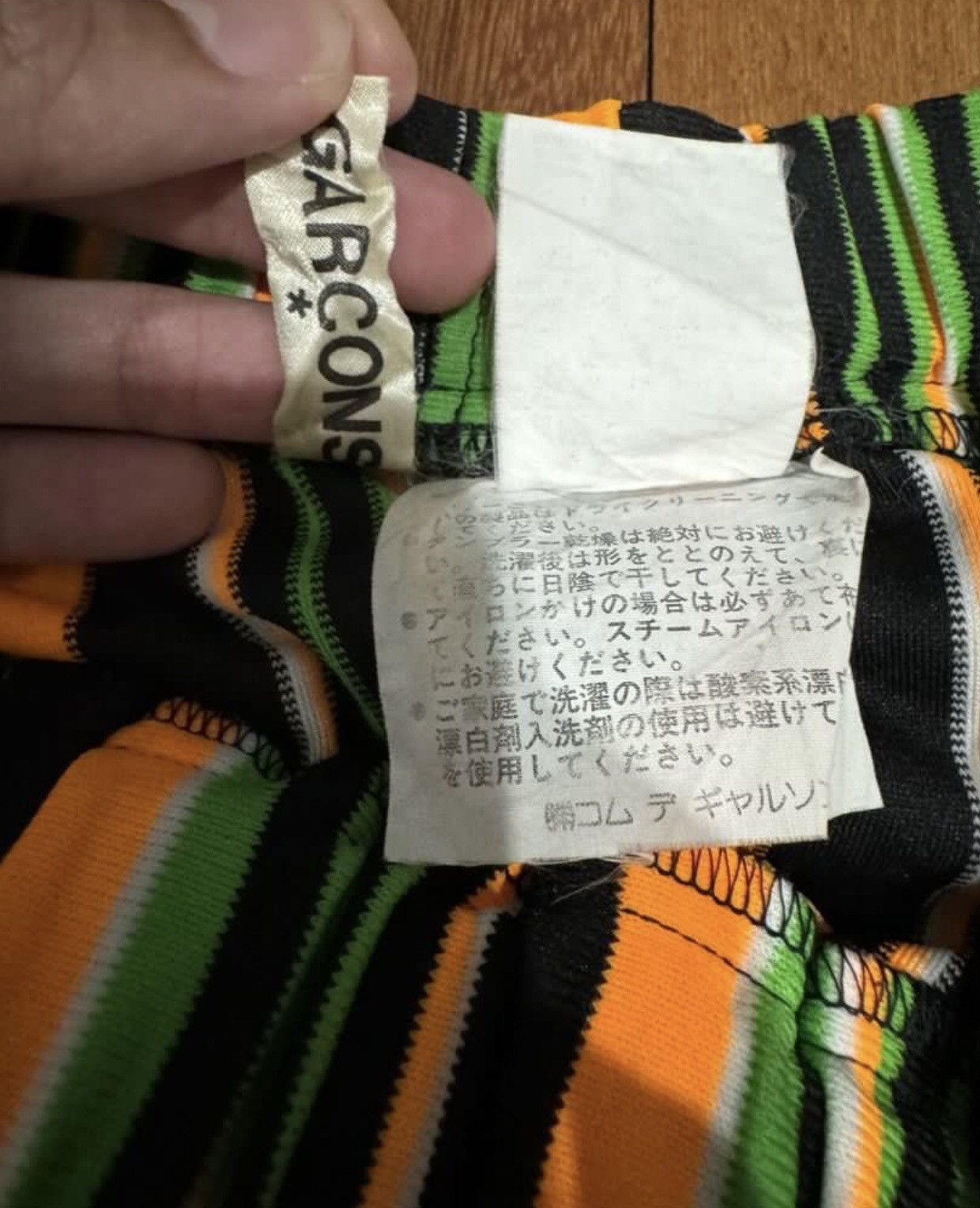 Comme des Garcons 🔥Vtg 80’s Comme des Garcons Stripes Asymmetrical Skirt Size S / US 4 / IT 40 - 4 Thumbnail