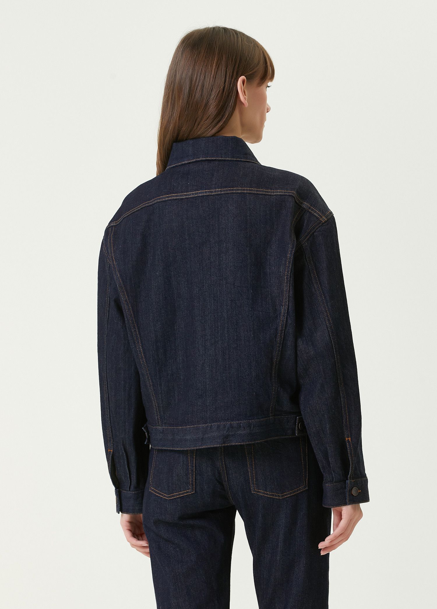 The Row THE ROW Ness navy blue oversized denim jacket Large q Size L / US 10 / IT 46 - 4 Thumbnail
