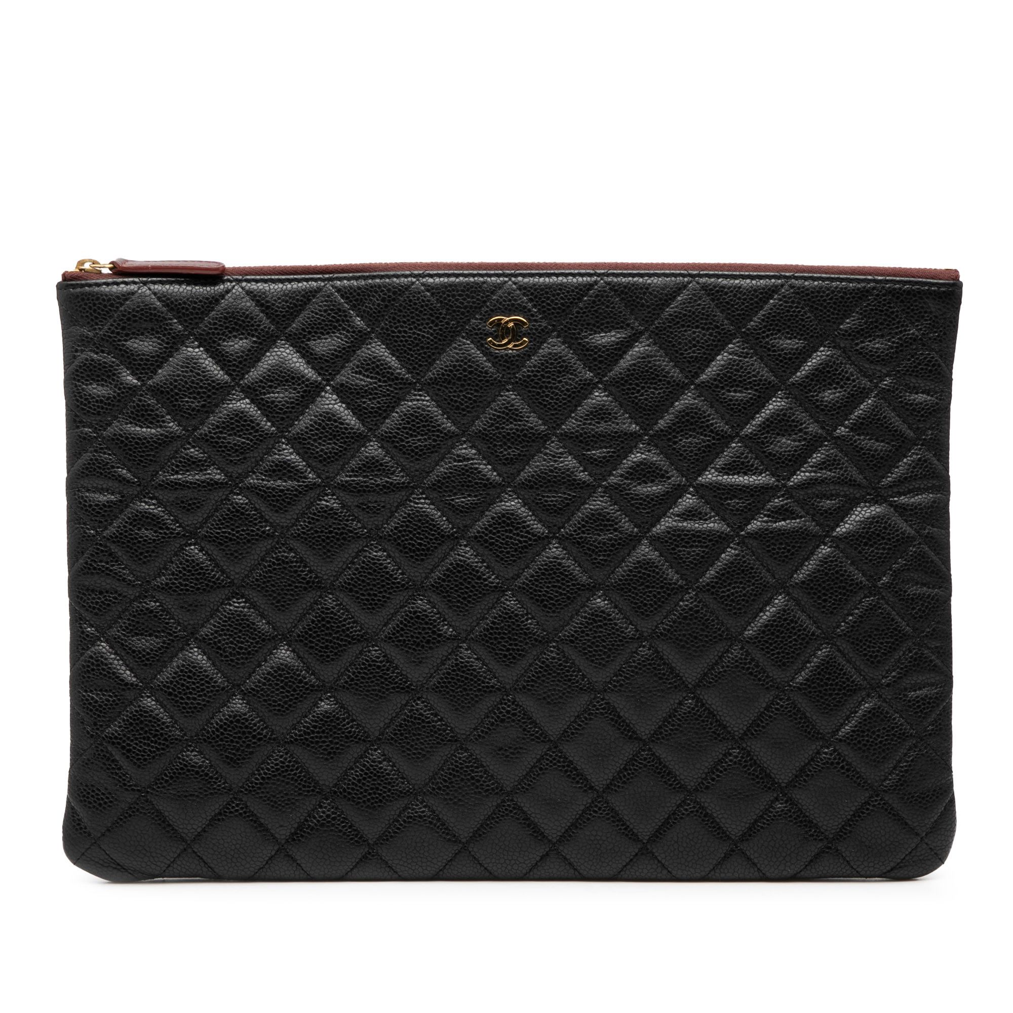 Chanel Chanel Large Quilted Caviar O Case Clutch Size ONE SIZE - 1 Thumbnail
