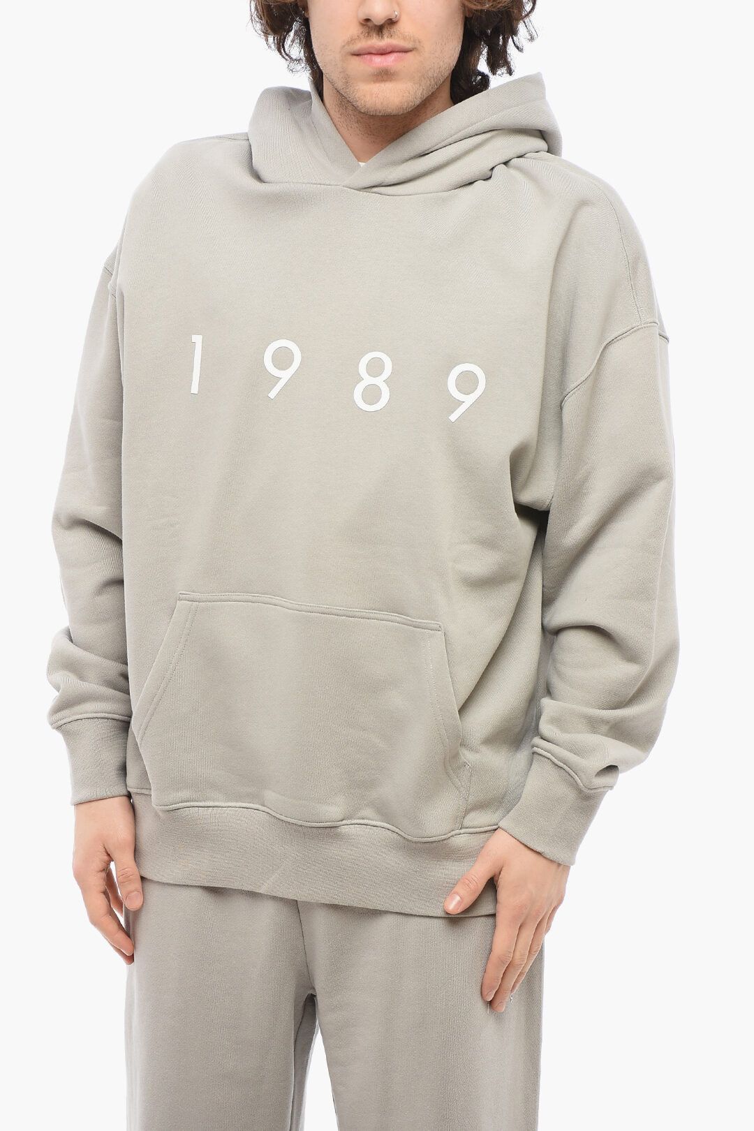 1989 STUDIO og1mm0725 Embossed Logo Cotton Hoodie in Grey Size US XL / EU 56 / 4 - 1 Thumbnail
