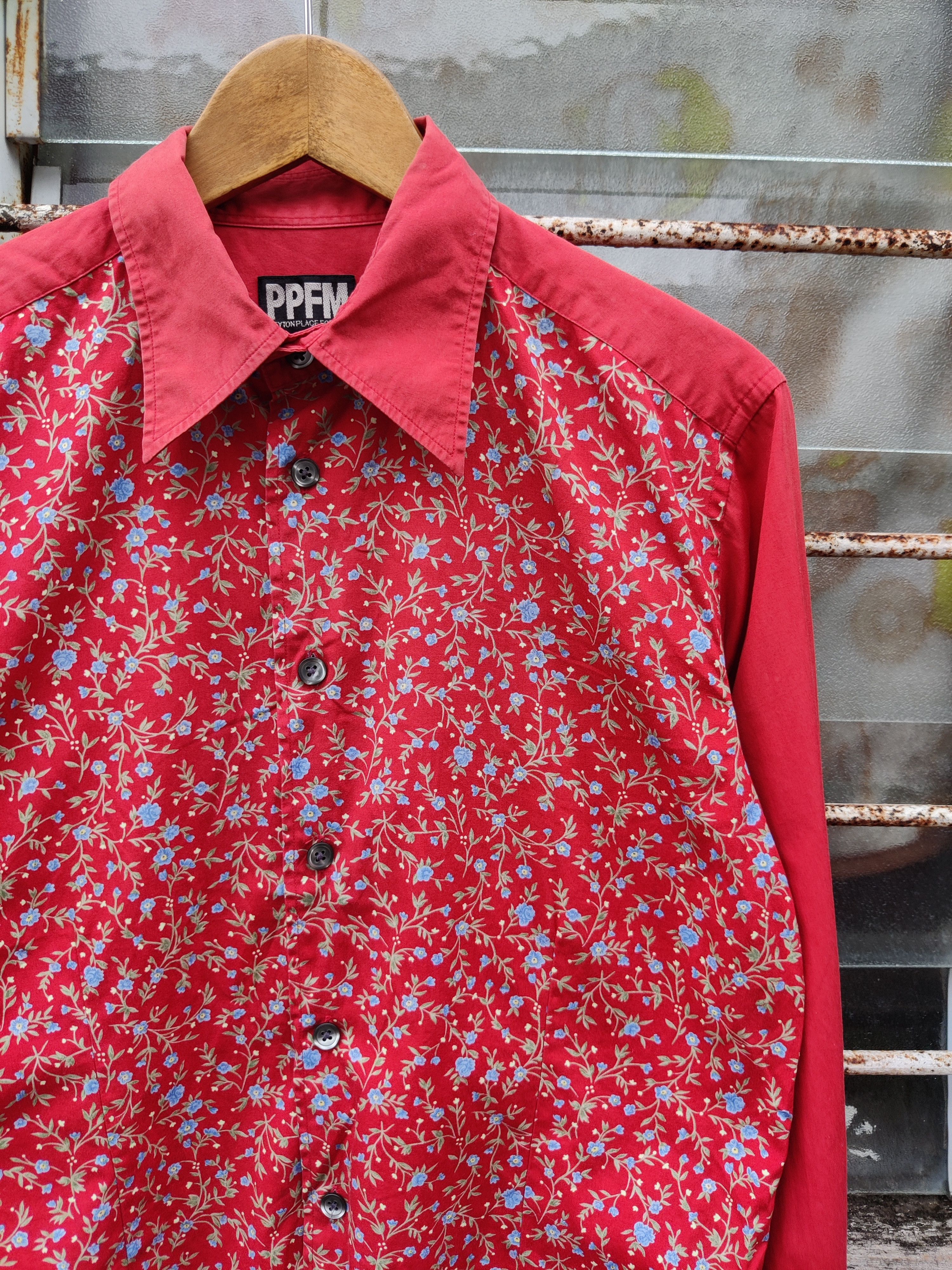 PPFM Vintage Peyton Place For Men Archive Punk Floral Shirt Size US S / EU 44-46 / 1 - 3 Thumbnail