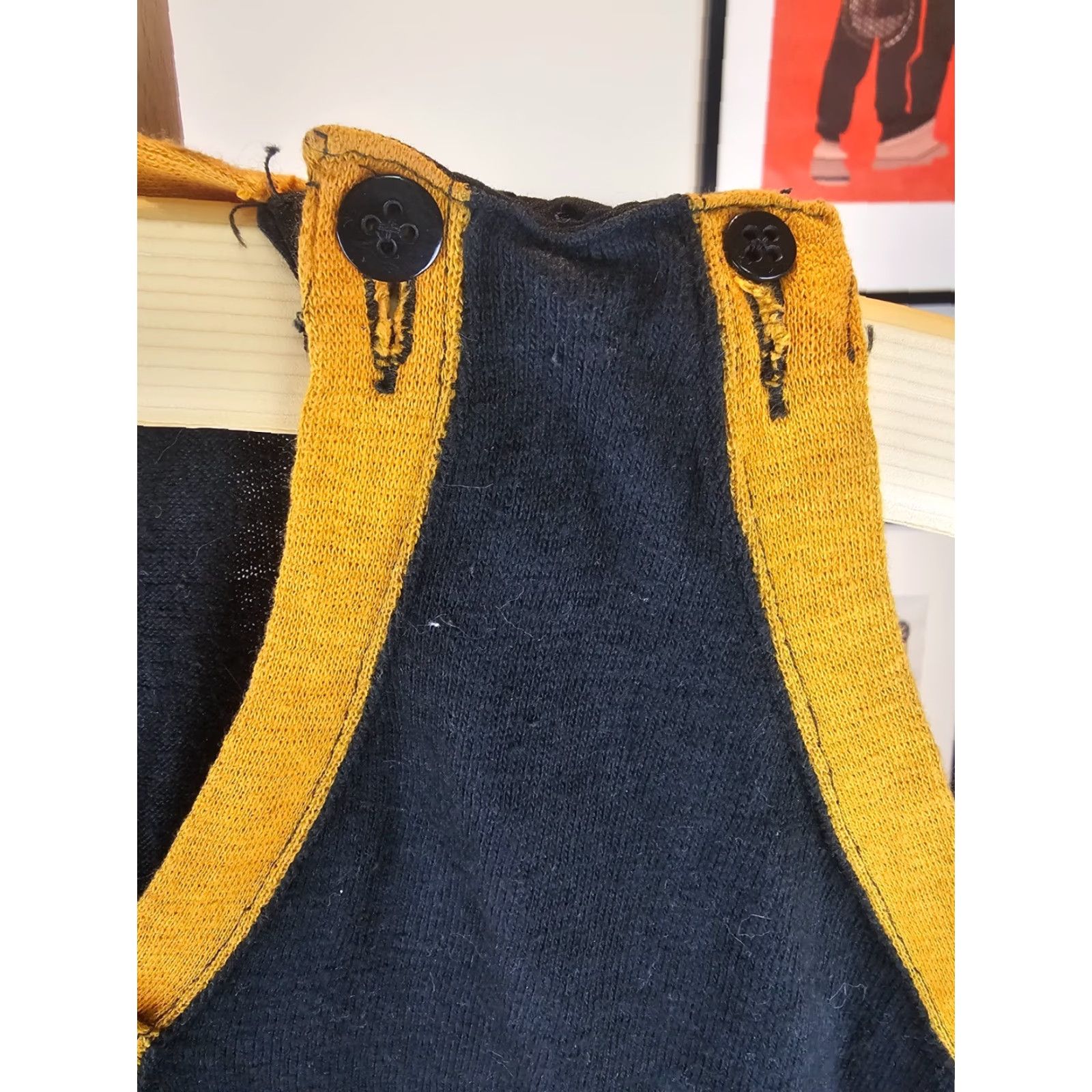 Vintage VINTAGE Unbranded 2 TONES WOOL SWIMWEAR SZ MEDIUM 1920s BLACK Wool Sportswear/Beach Womens M/L Size ONE SIZE - 2 Thumbnail