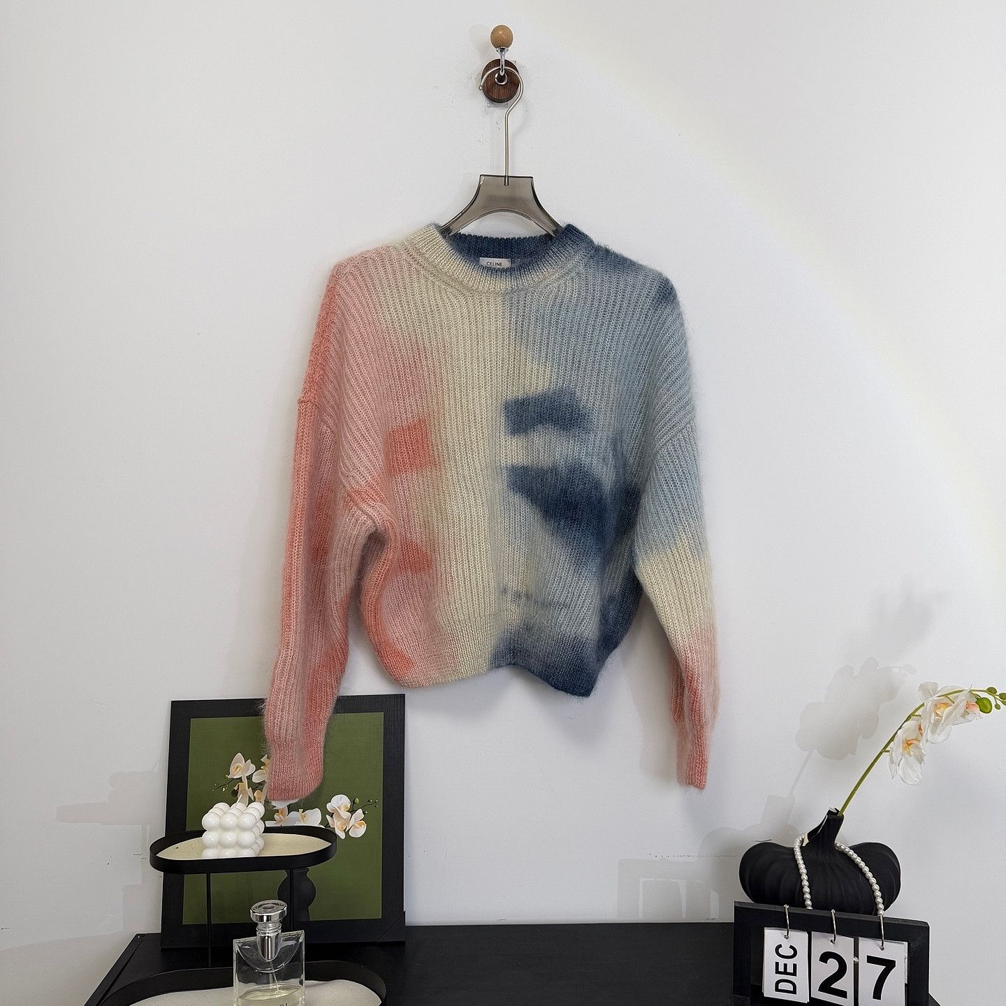 Celine CELINE Gradient Mohair Silk Sweater Size L Size L / US 10 / IT 46 - 1 Thumbnail
