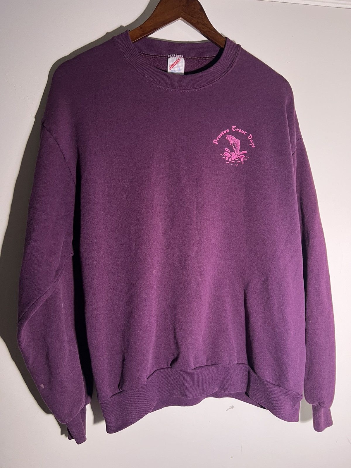 Vintage 90's VTG Vintage Preston Trout Days Retro Fishing Sweater Size US L / EU 52-54 / 3 - 1 Thumbnail