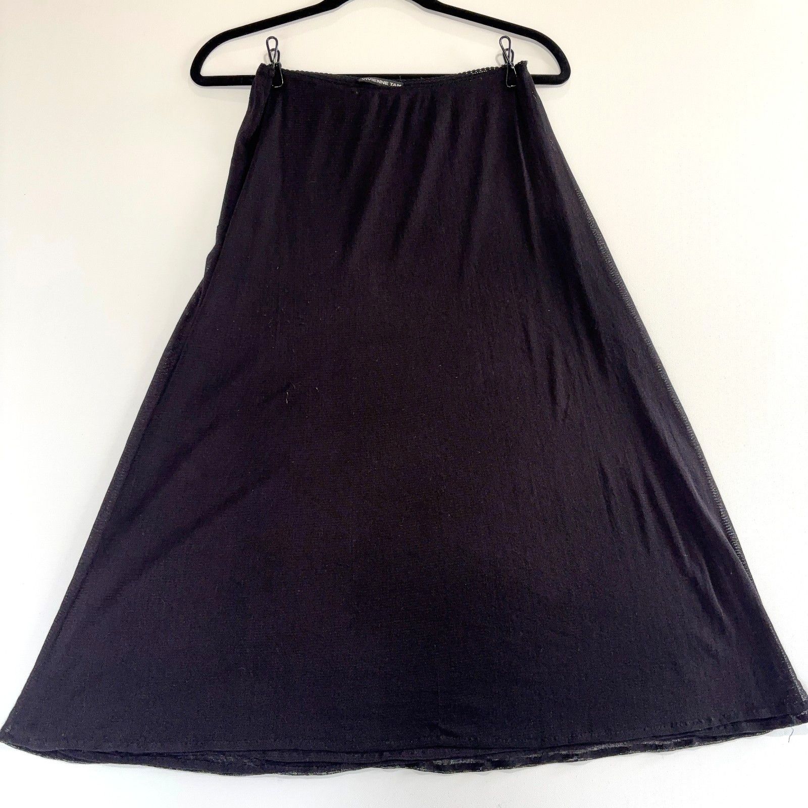Vivienne Tam Vintage Vivienne Tam Black Mesh Skirt A-Line Size 2 Size 26" / US 2 / IT 38 - 1 Thumbnail