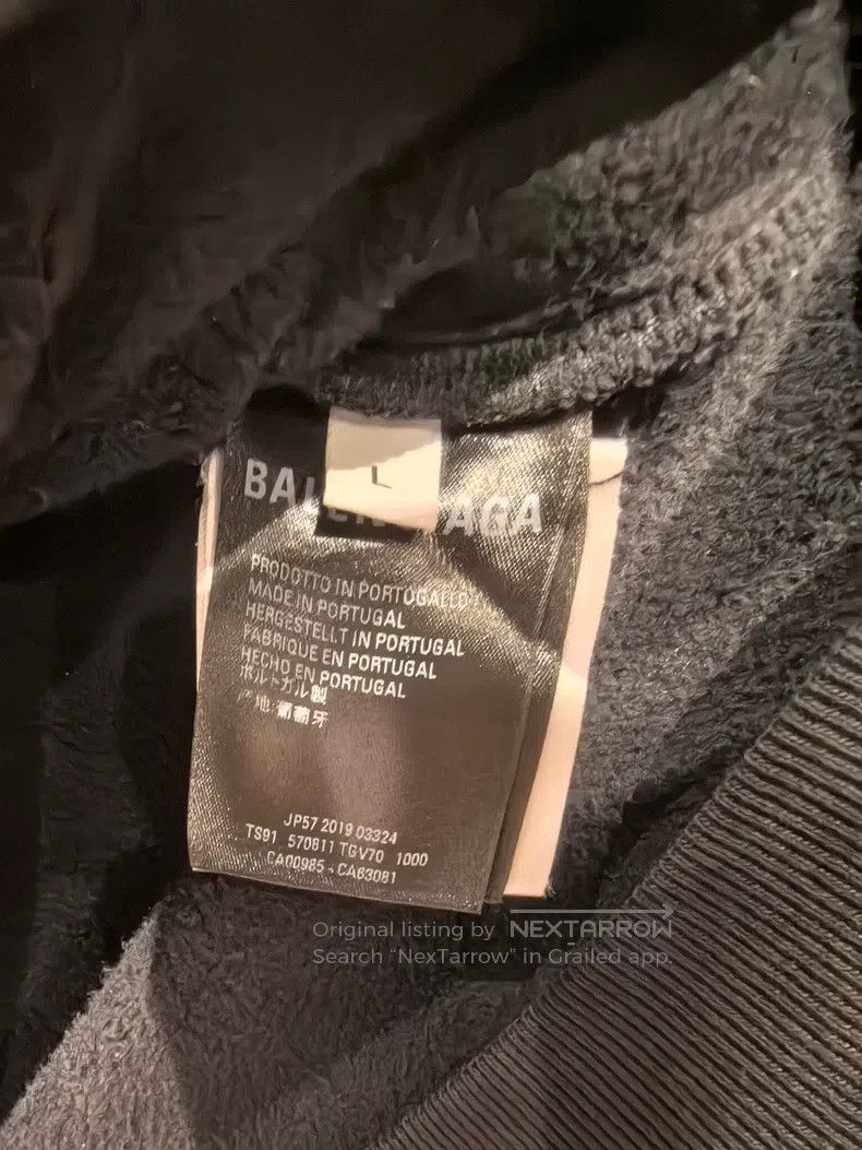 Balenciaga Balenciaga Black Hooded Fleece Sweatshirt Size US L / EU 52-54 / 3 - 5 Thumbnail