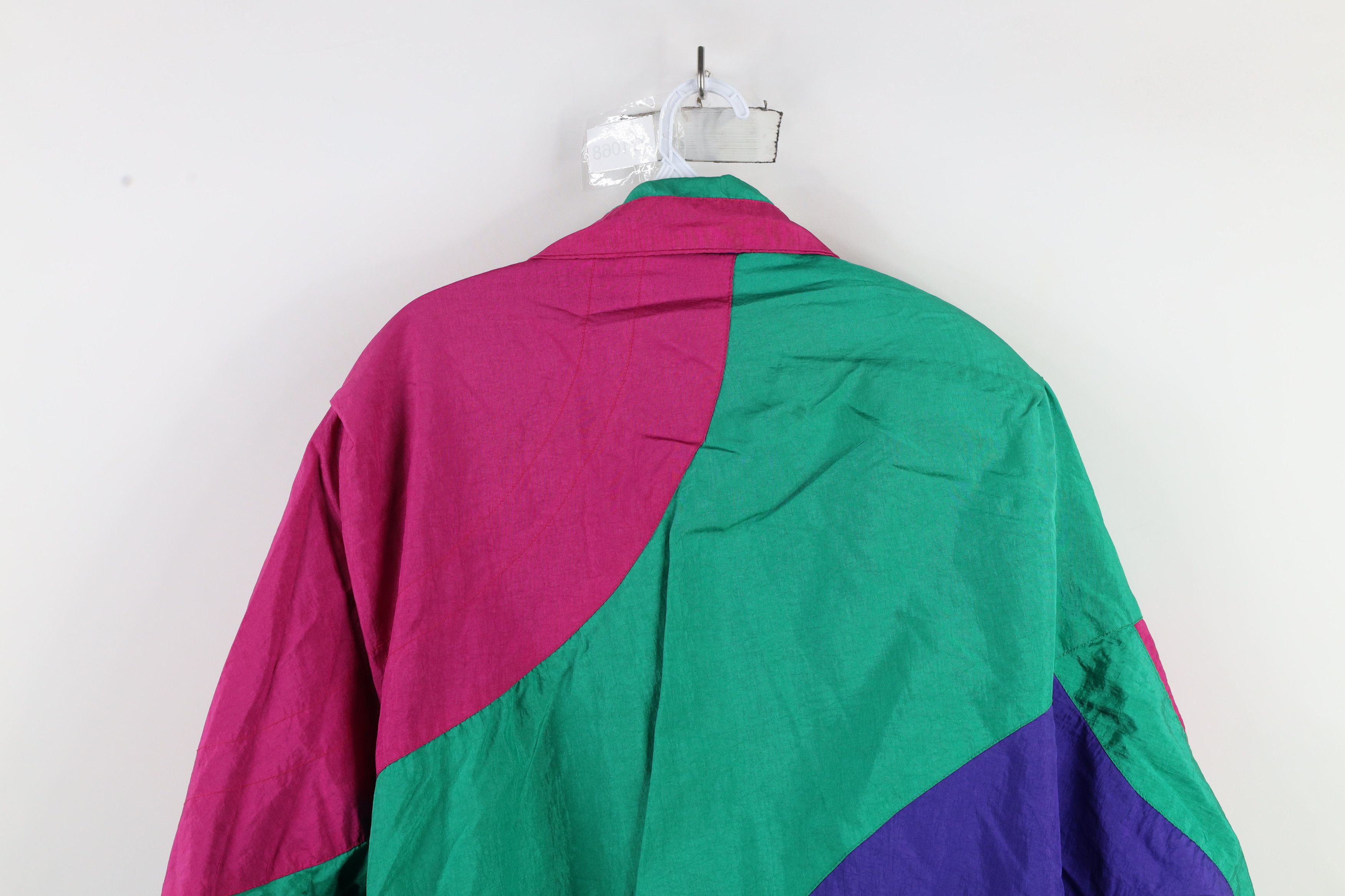 Vintage Vintage 90s Streetwear Block Full Zip Windbreaker Jacket Size XXL / US 16-18 / IT 52-54 - 14 Thumbnail