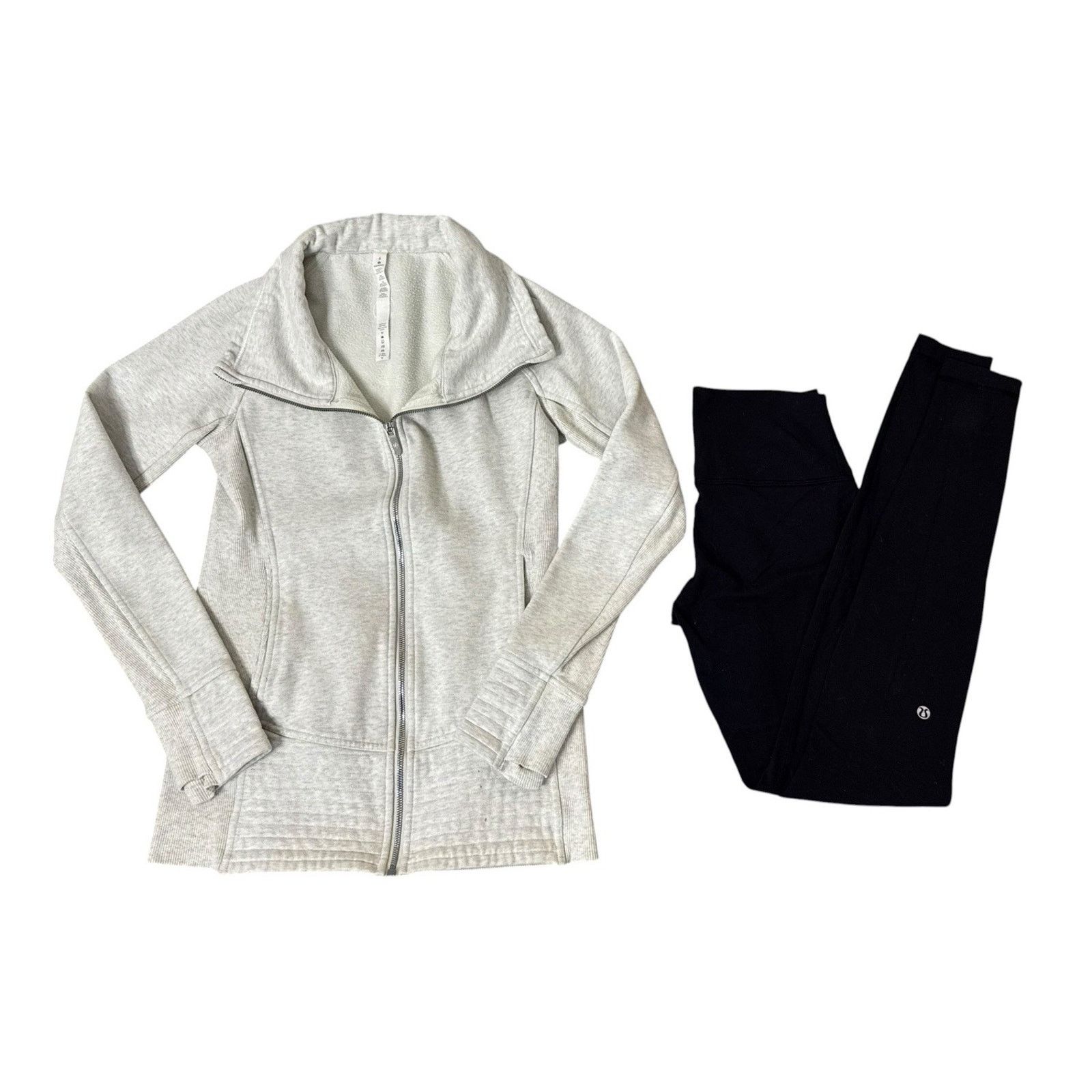 Lululemon LULULEMON Radiant Jacket Heathered Ivory Wunder Leggings 6 Size M / US 6-8 / IT 42-44 - 3 Thumbnail