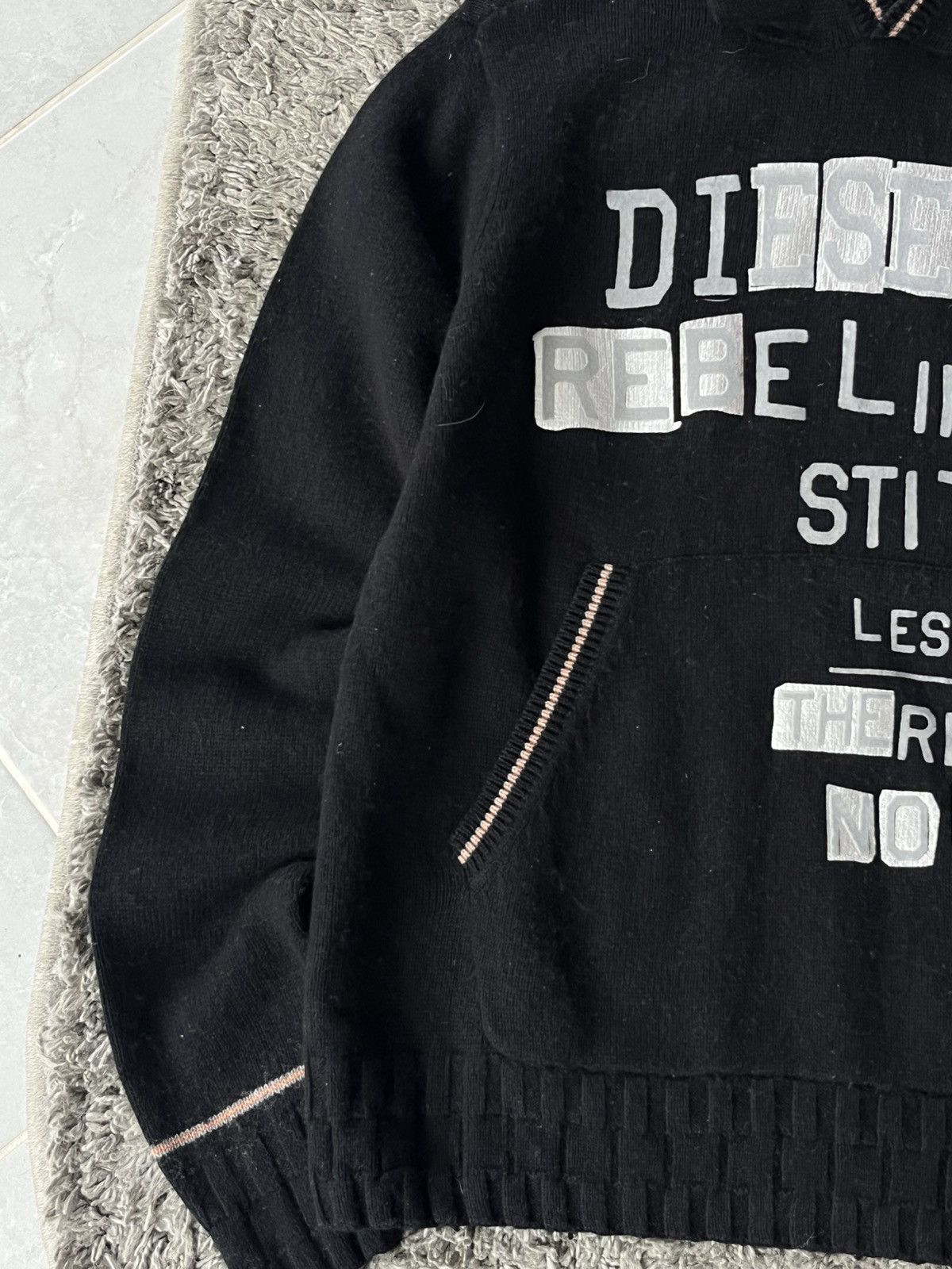 Diesel Vintage Knitwear Hoodie Diesel Japanese Brand Size US M / EU 48-50 / 2 - 6 Thumbnail