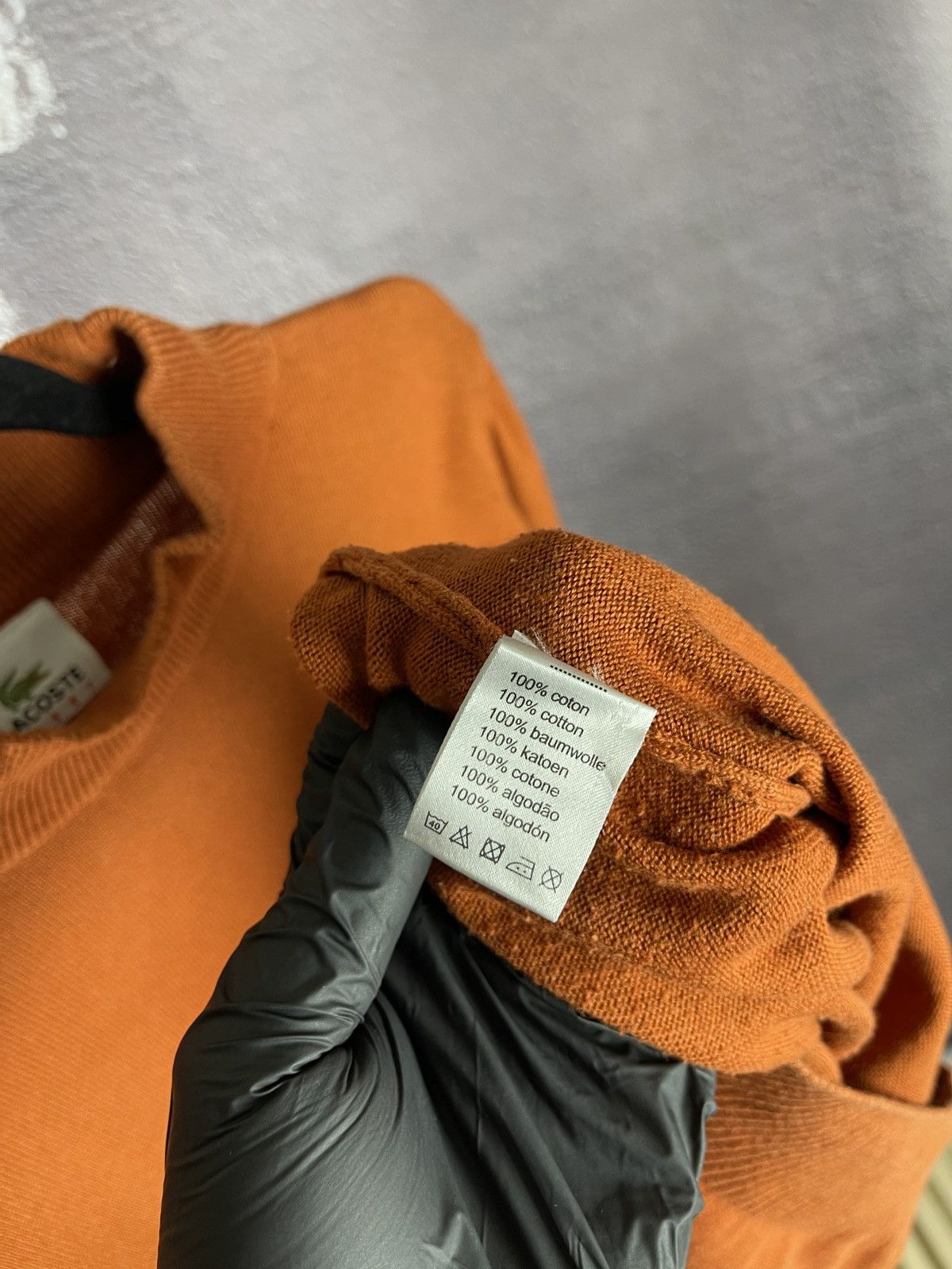 Lacoste × Vintage Lacoste vintage high neck brick colour sweater Size US M / EU 48-50 / 2 - 9 Thumbnail