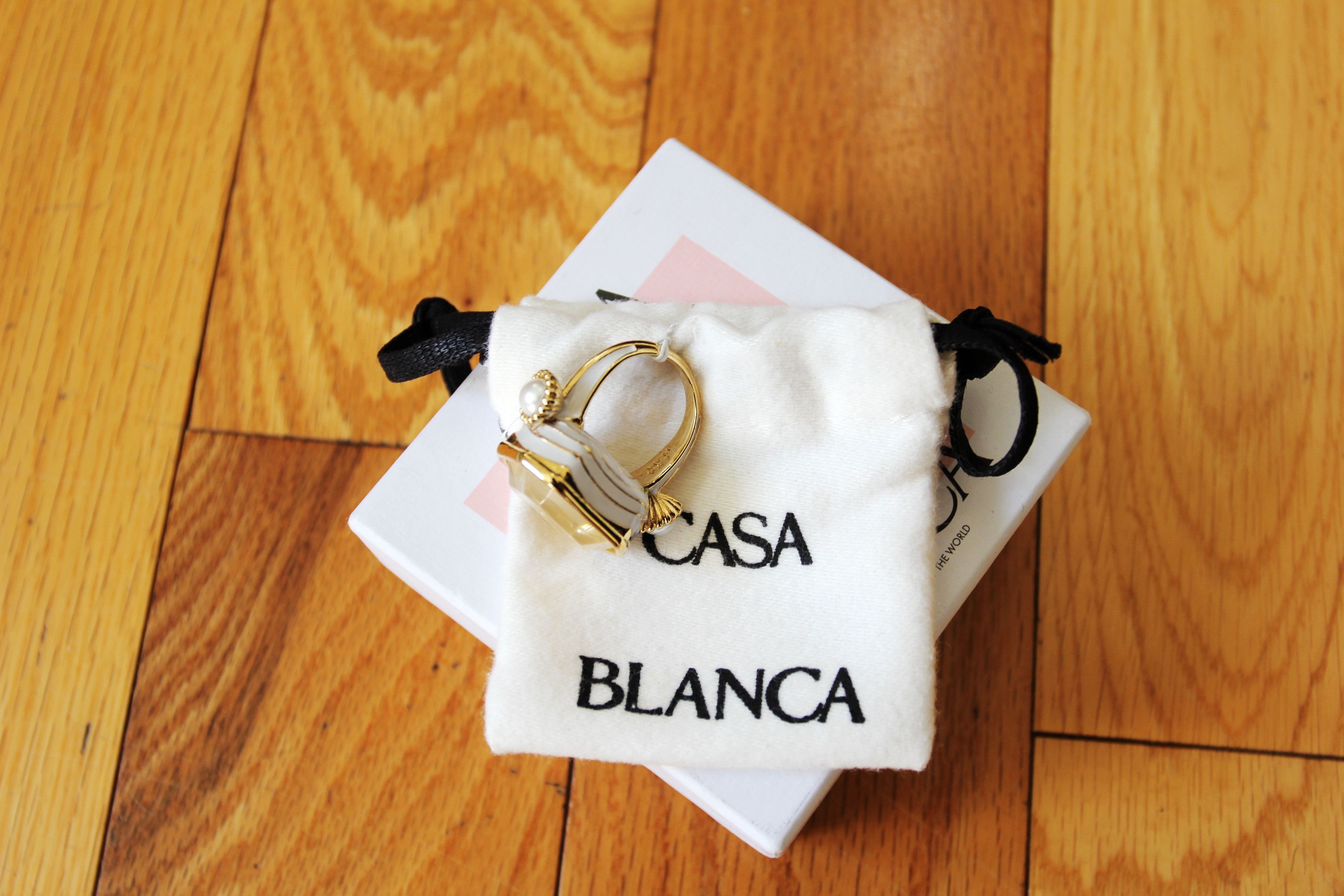 Casablanca BNWT SS24 CASABLANCA INTERLACING PEARLS CABOCHON RING M Size ONE SIZE - 4 Thumbnail