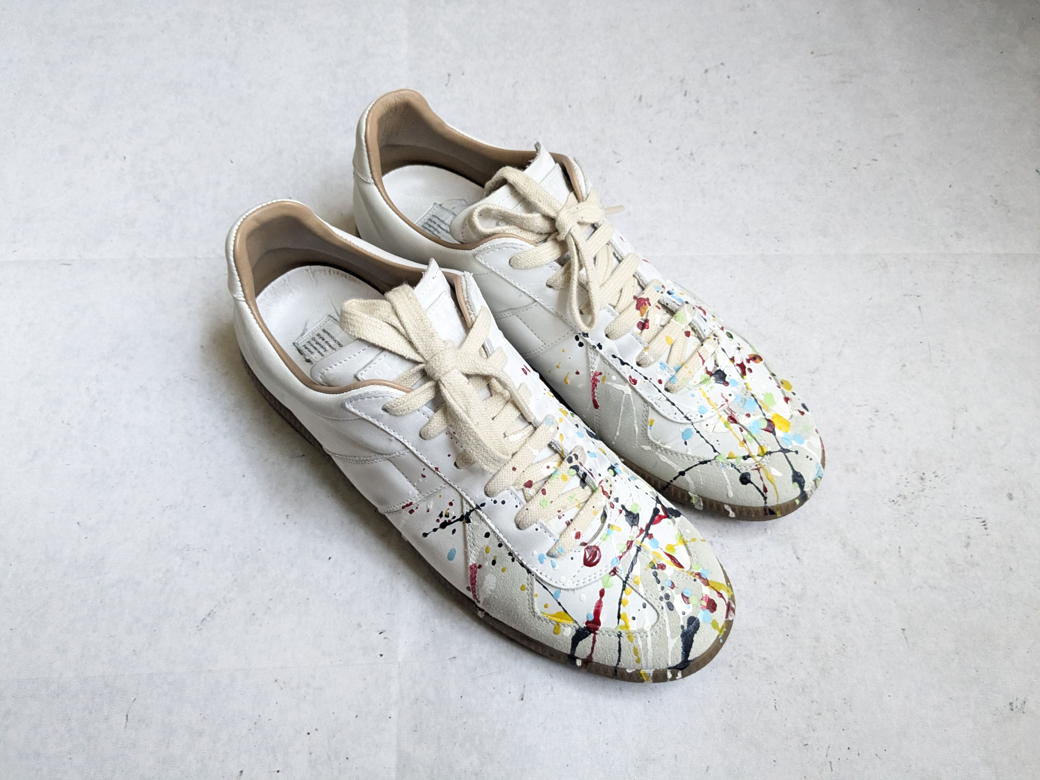 Maison Margiela Mason Margiela GAT Replica 8.5 41.5 Paint Splatter Low Size US 8.5 / EU 41-42 - 2 Thumbnail